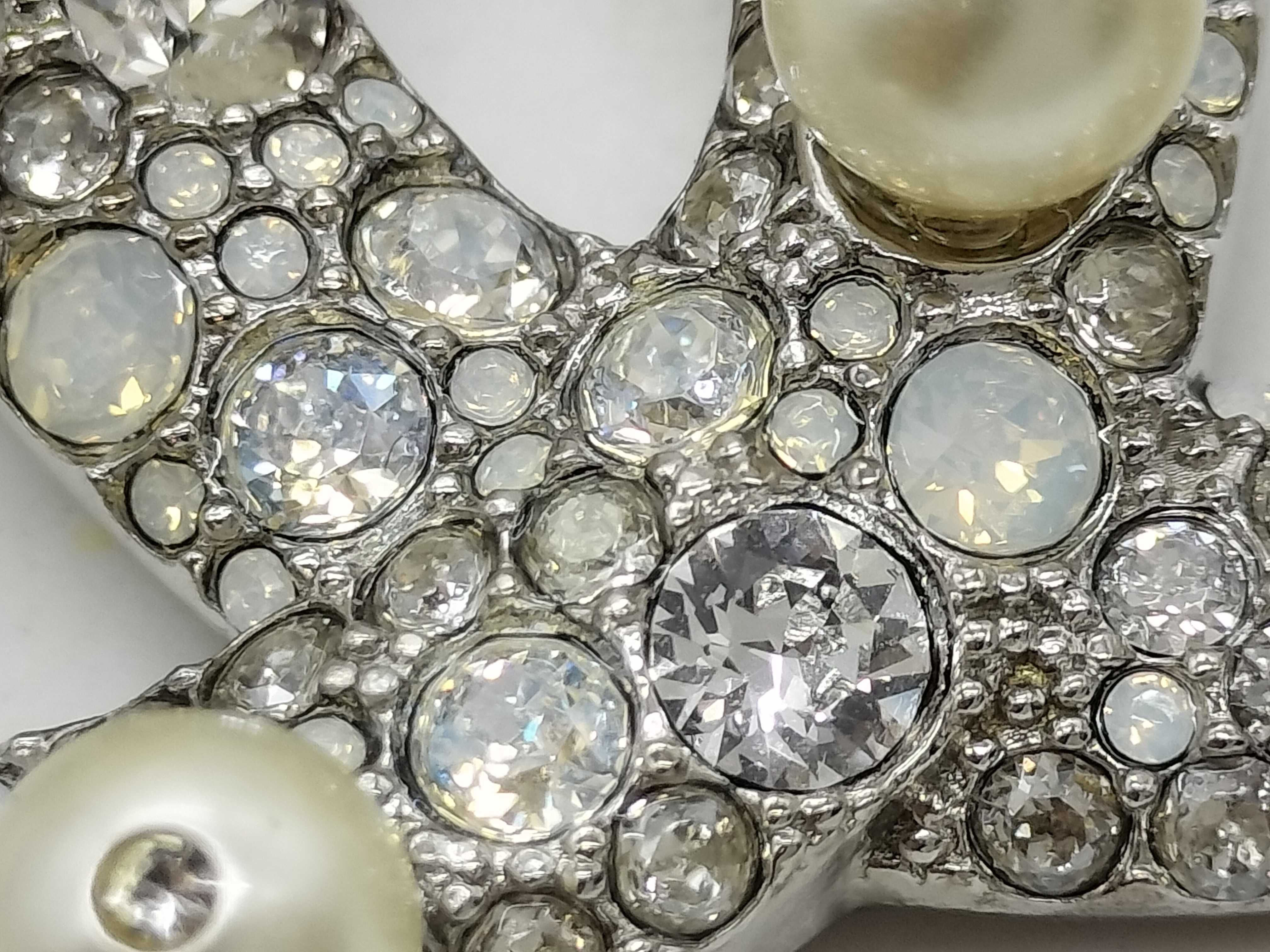 Coco Mark Rhinestone and Pearl Brooch — view 8