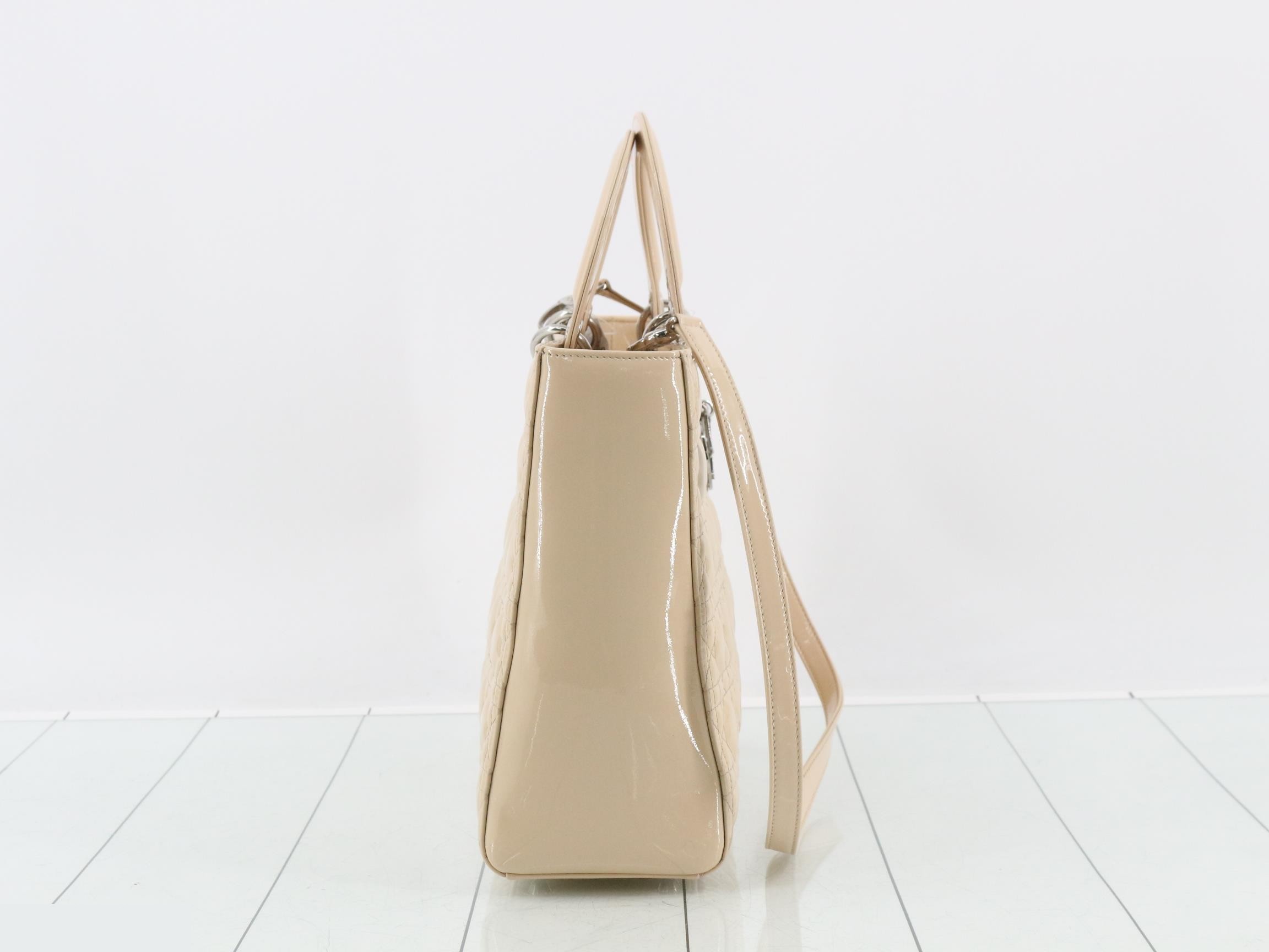 Lady Dior Cannage Enamel 2-Way Shoulder/Handbag — view 4