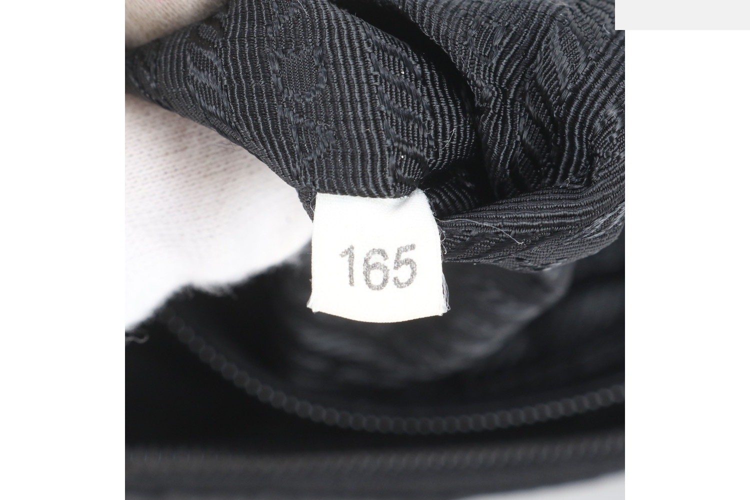Tessuto Nylon Triangle Logo Leather Shoulder Bag — view 9