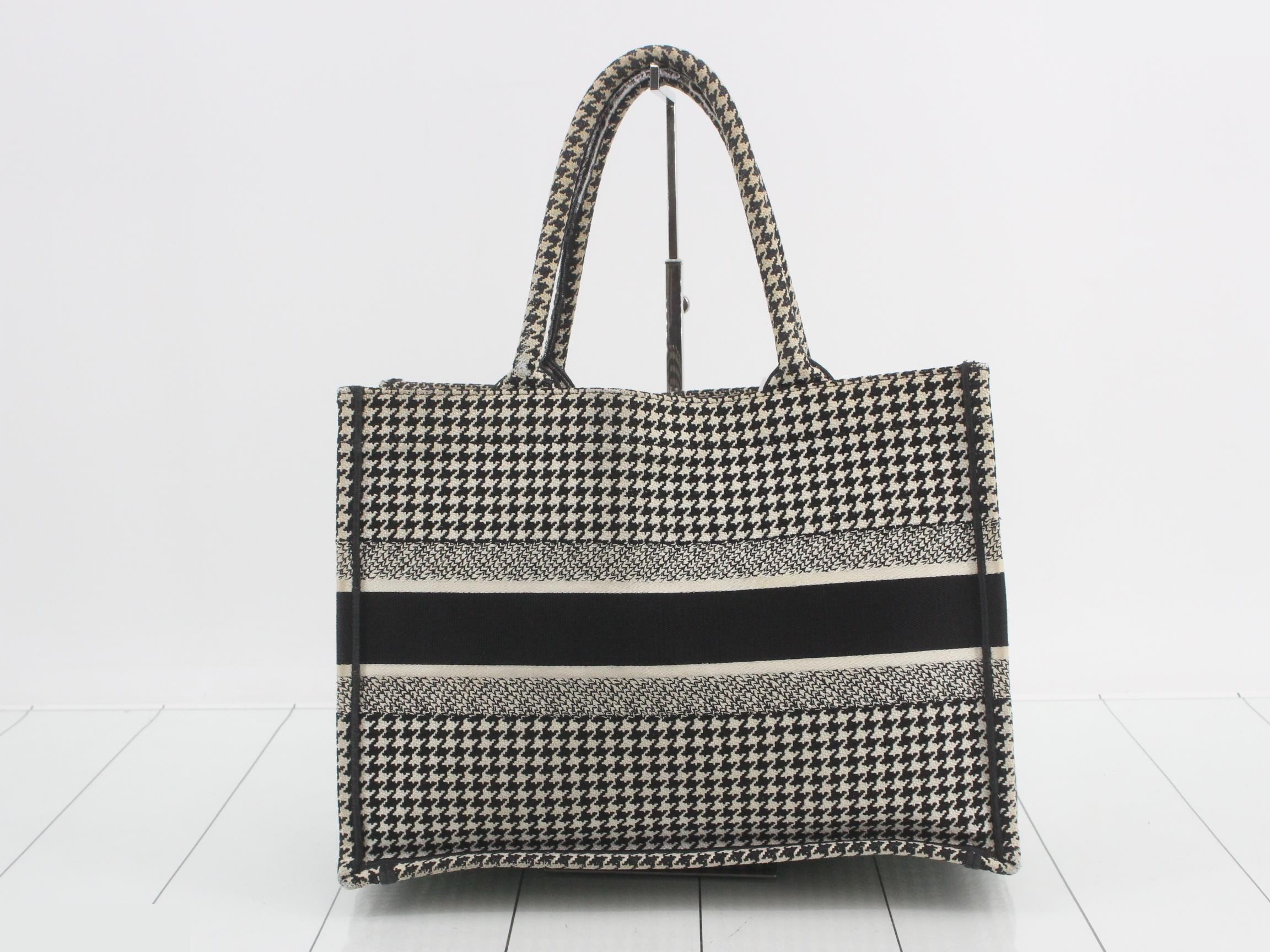 Book Tote, Medium, Houndstooth Pattern — view 2
