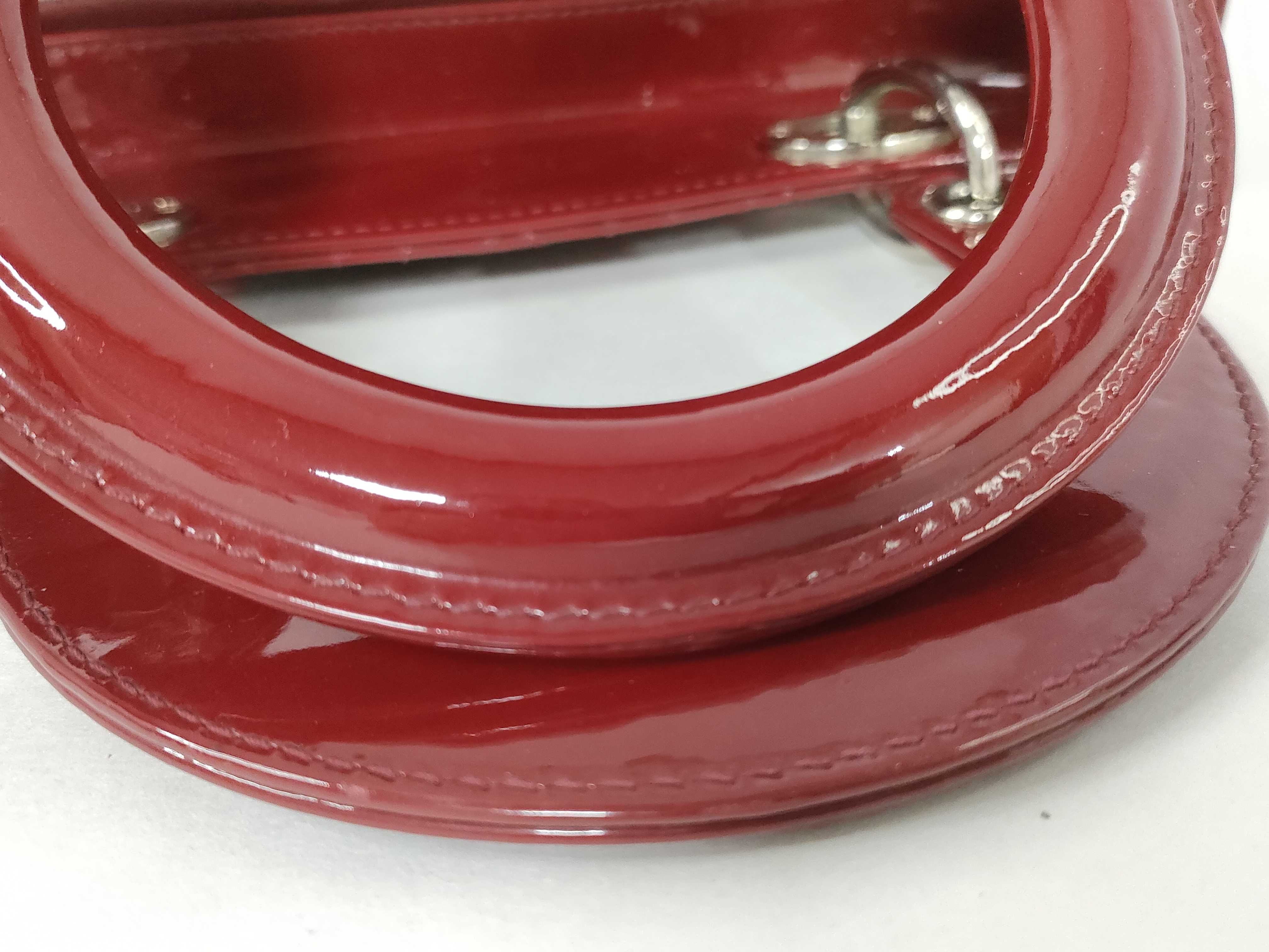 Lady Dior Patent Leather Red Handbag — view 4
