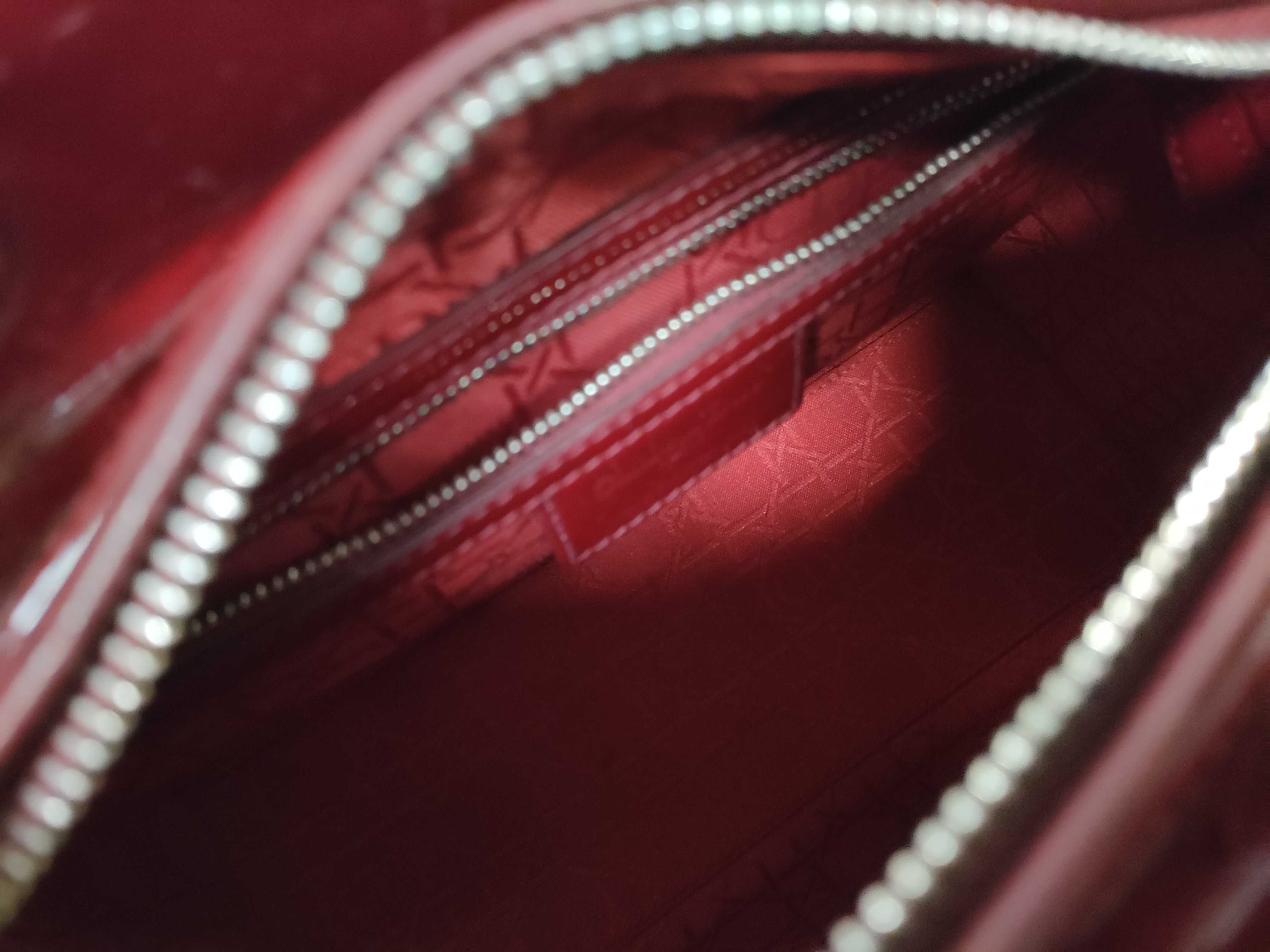 Lady Dior Patent Leather Red Handbag — view 9