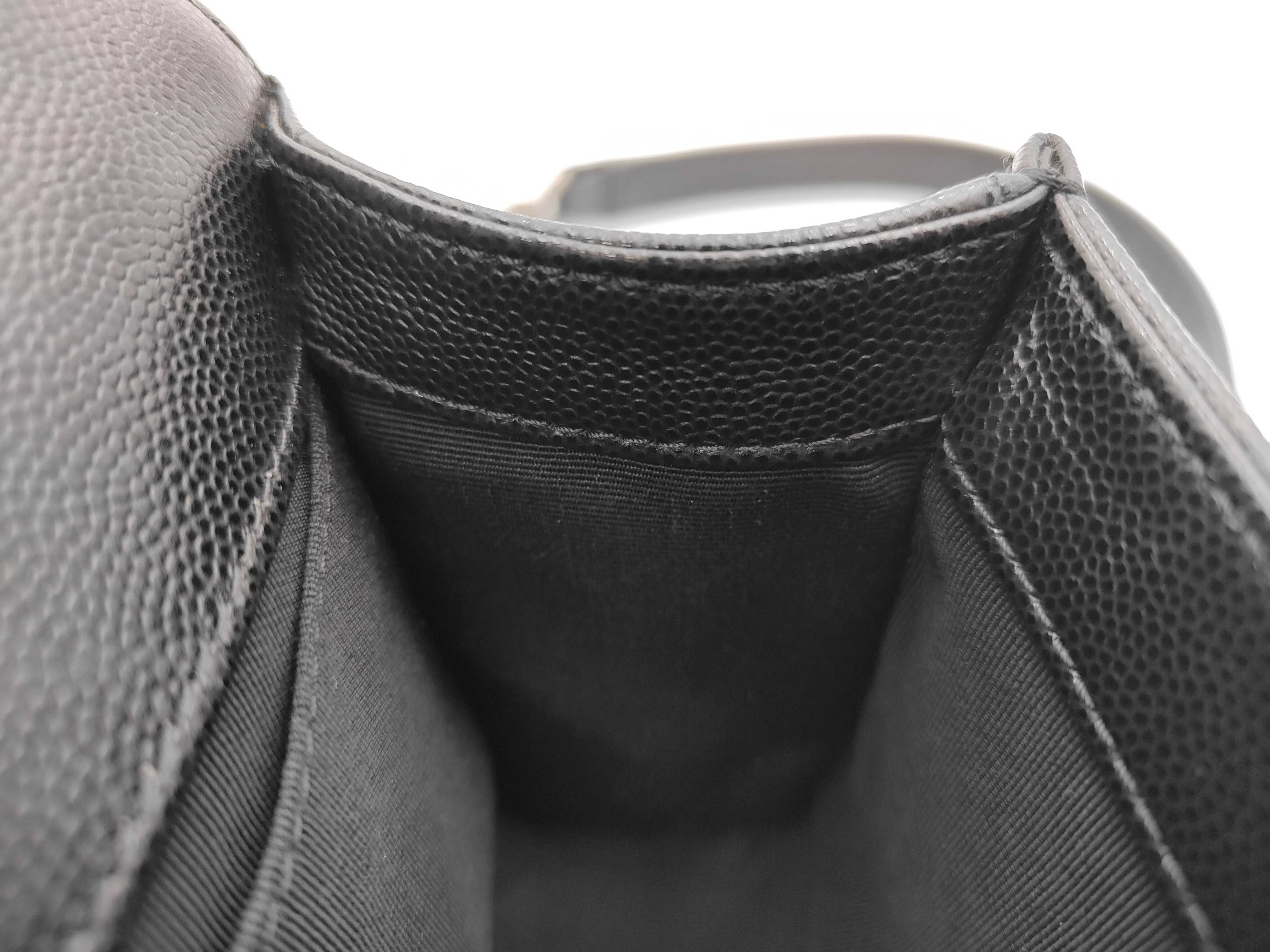 shoulder bag, grained calfskin, black, Boy Chanel, serial number 26 series. — view 12