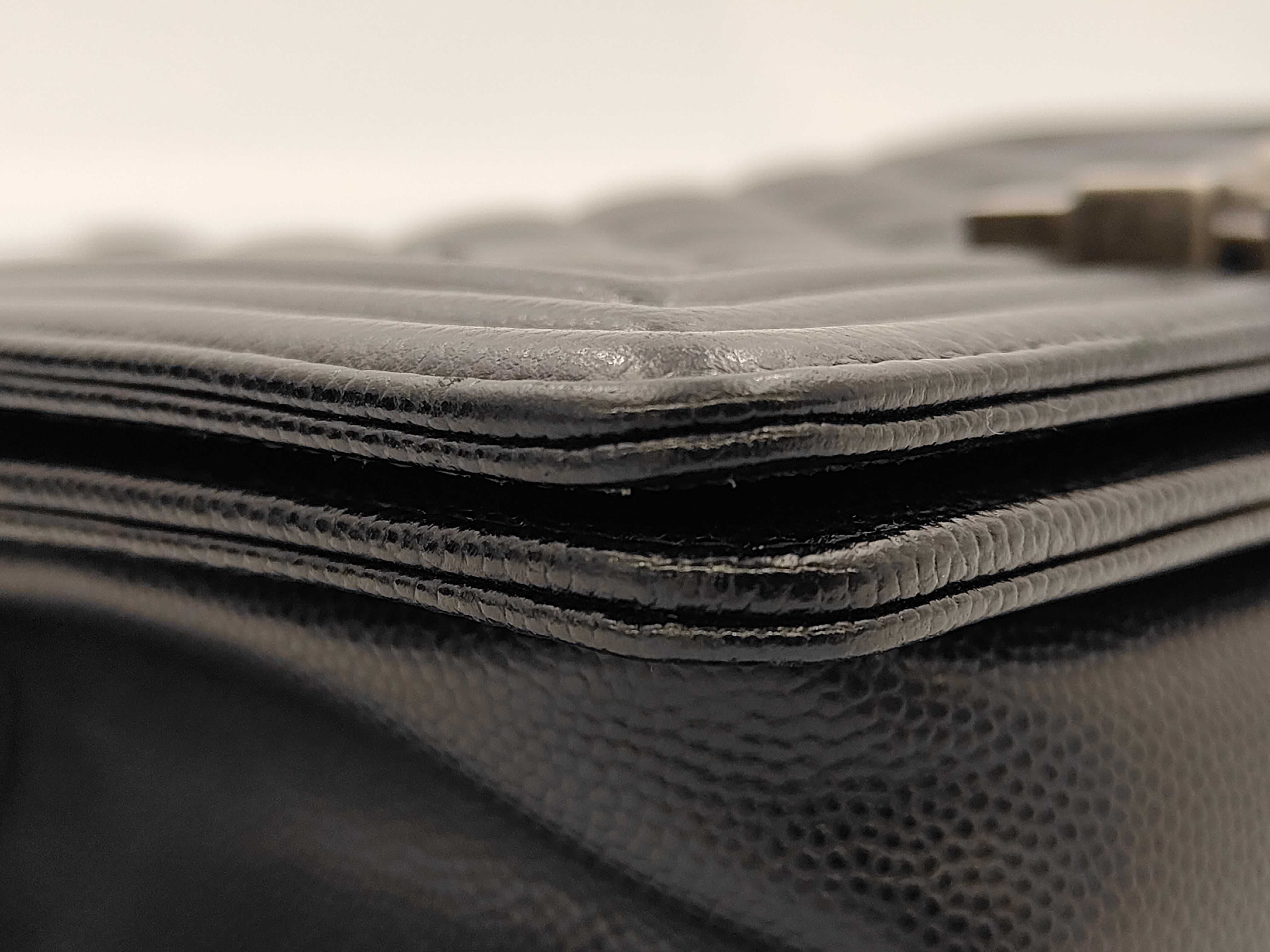 shoulder bag, grained calfskin, black, Boy Chanel, serial number 26 series. — view 6