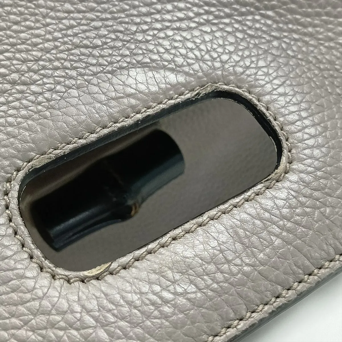 Bamboo Daily 370830 Leather 2-Way Handbag, Gray — view 14