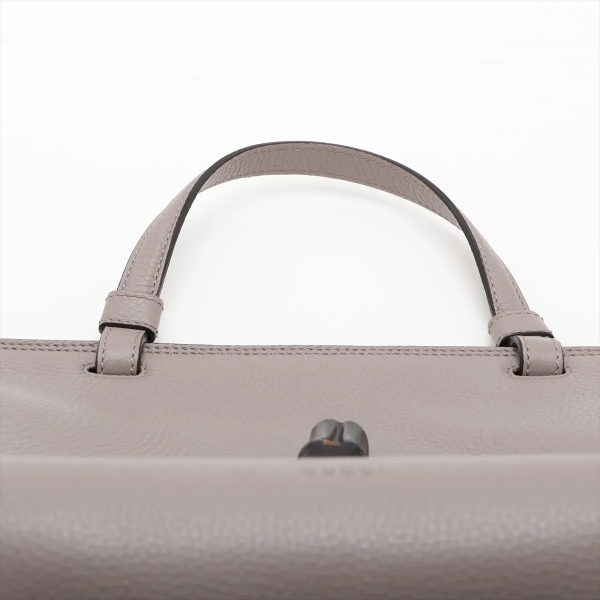 Bamboo Daily 370830 Leather 2-Way Handbag, Gray — view 6