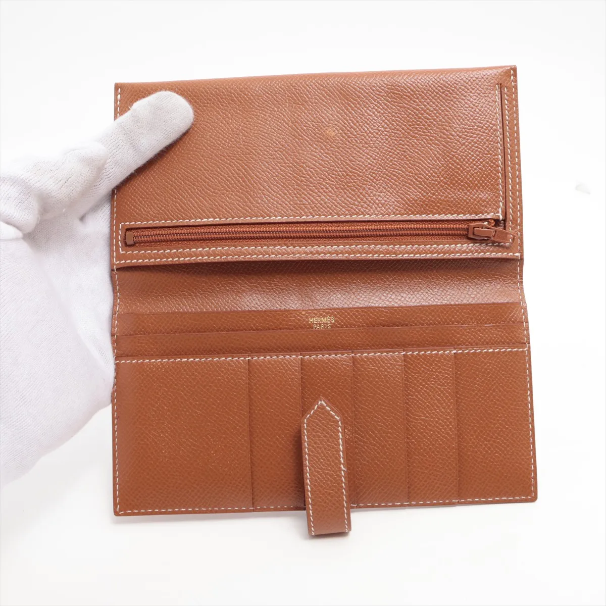 Bearn Veau Epsom Long Wallet Gold B: 1998 — view 3
