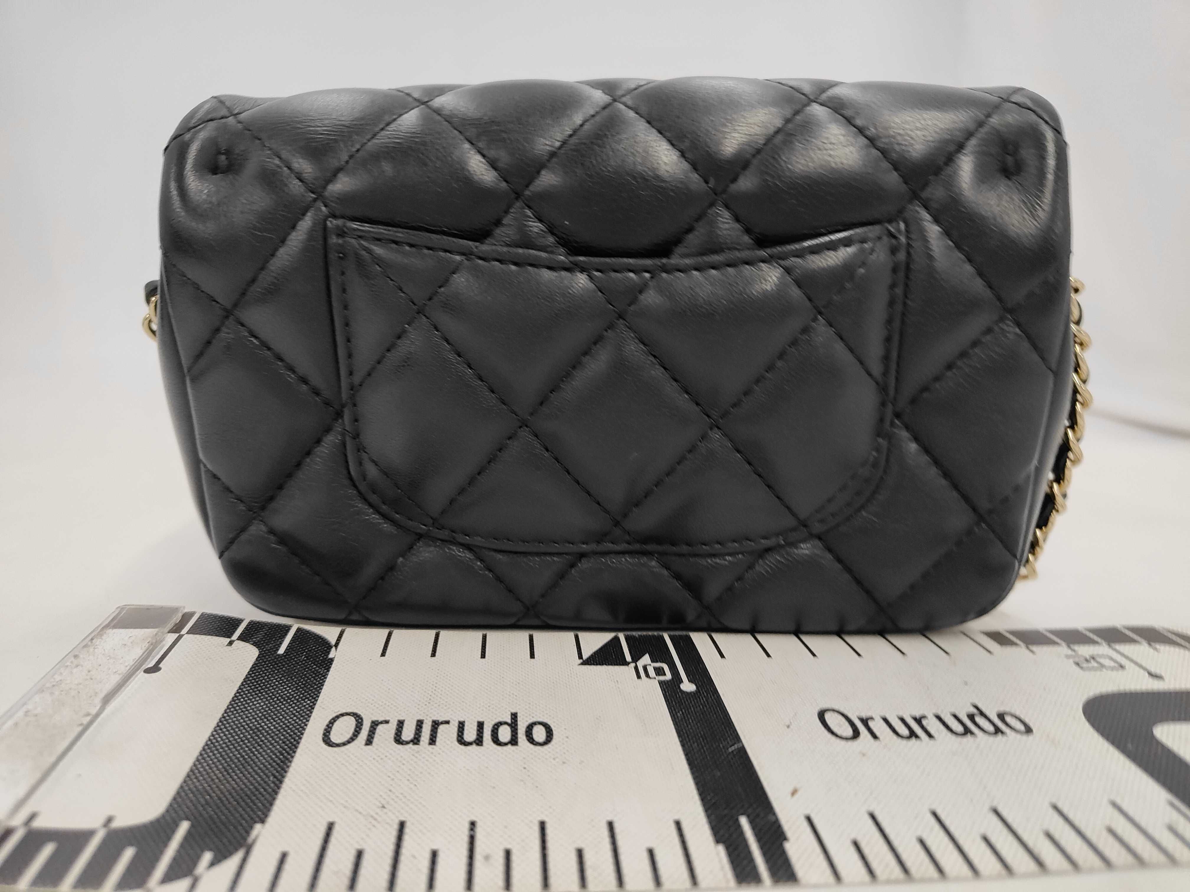 Lambskin Mini Matelassé Pearl Black Shoulder Bag — view 2