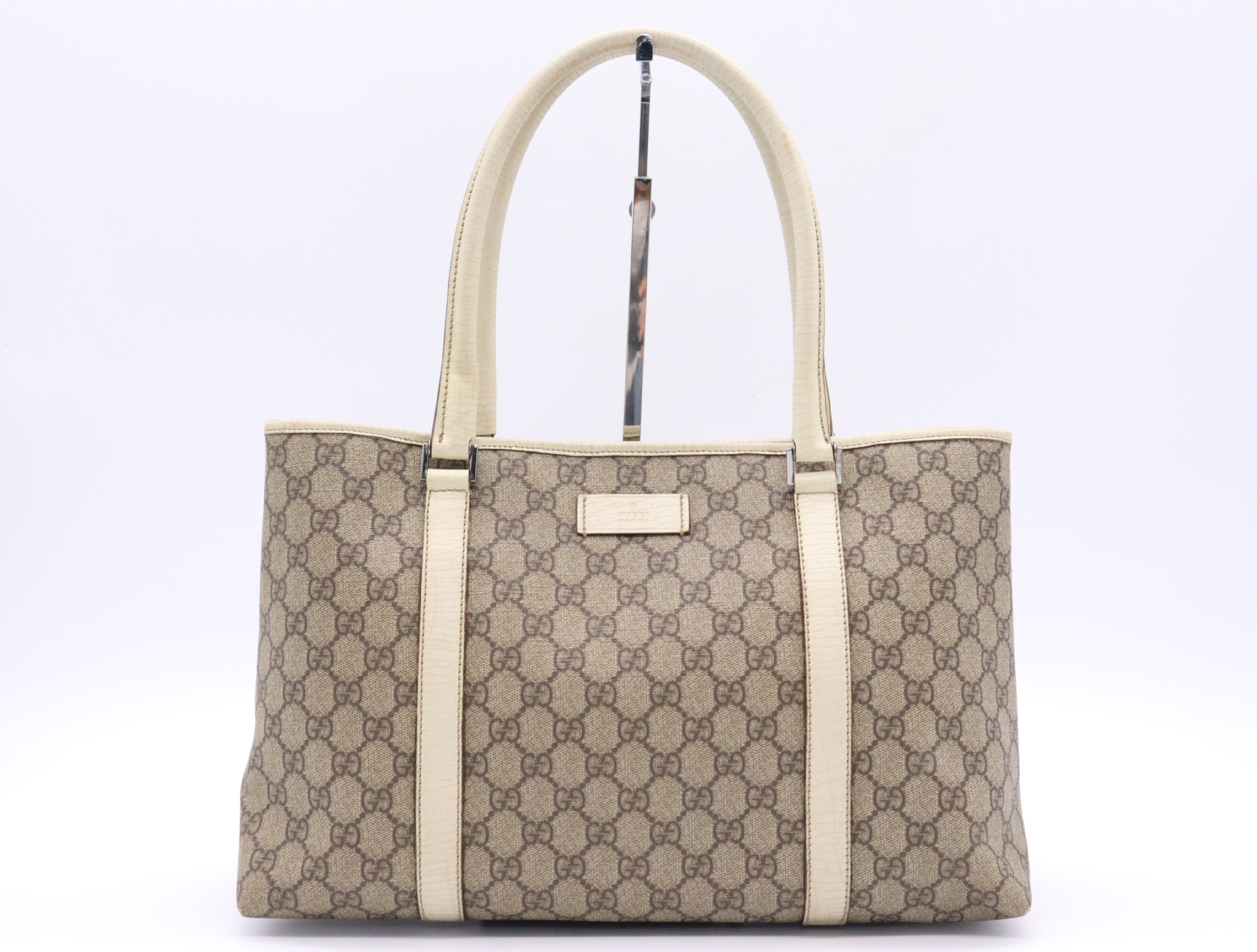 114595GG Supreme Tote Bag, Beige/Ivory Handbag