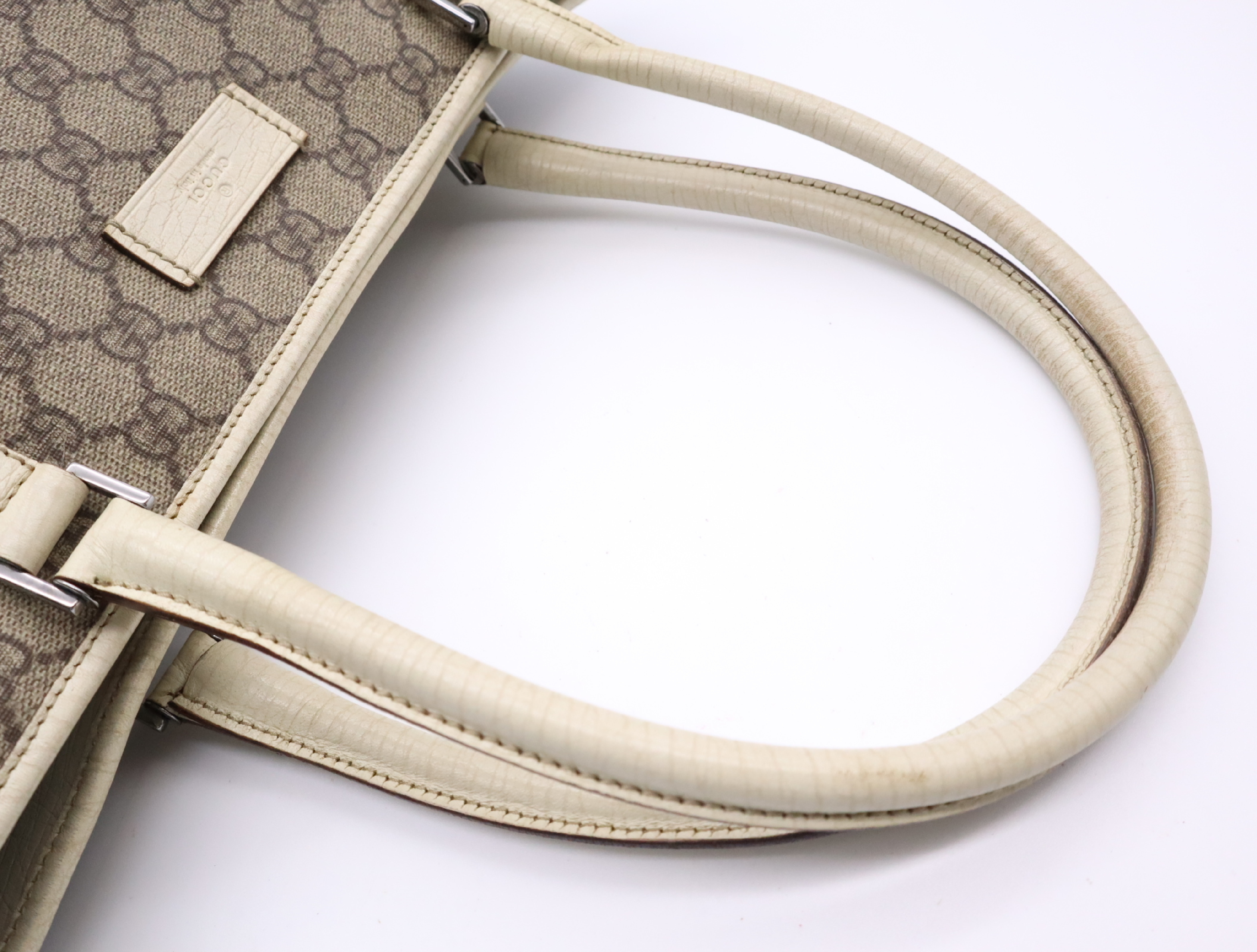 114595GG Supreme Tote Bag, Beige/Ivory Handbag — view 12