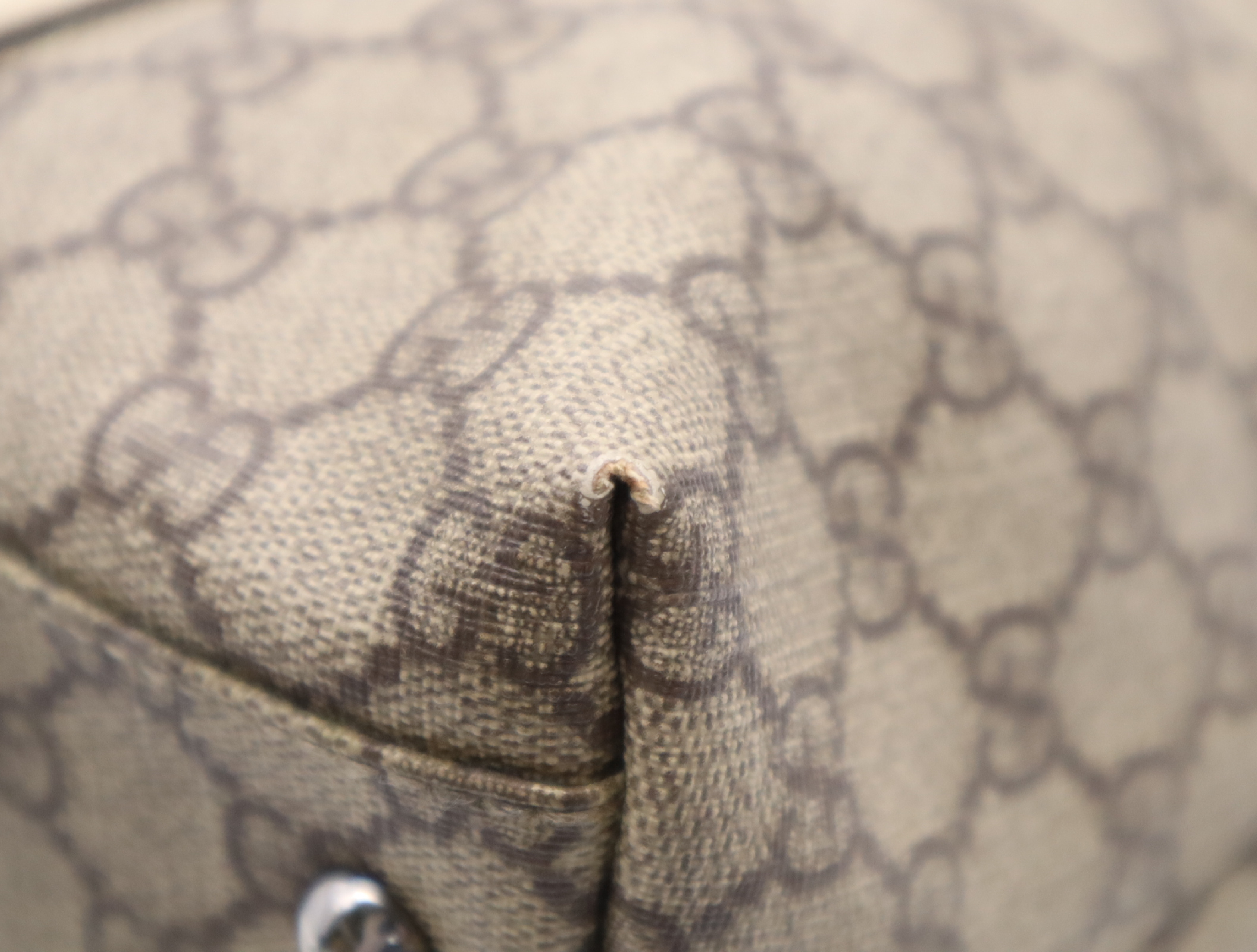 114595GG Supreme Tote Bag, Beige/Ivory Handbag — view 7