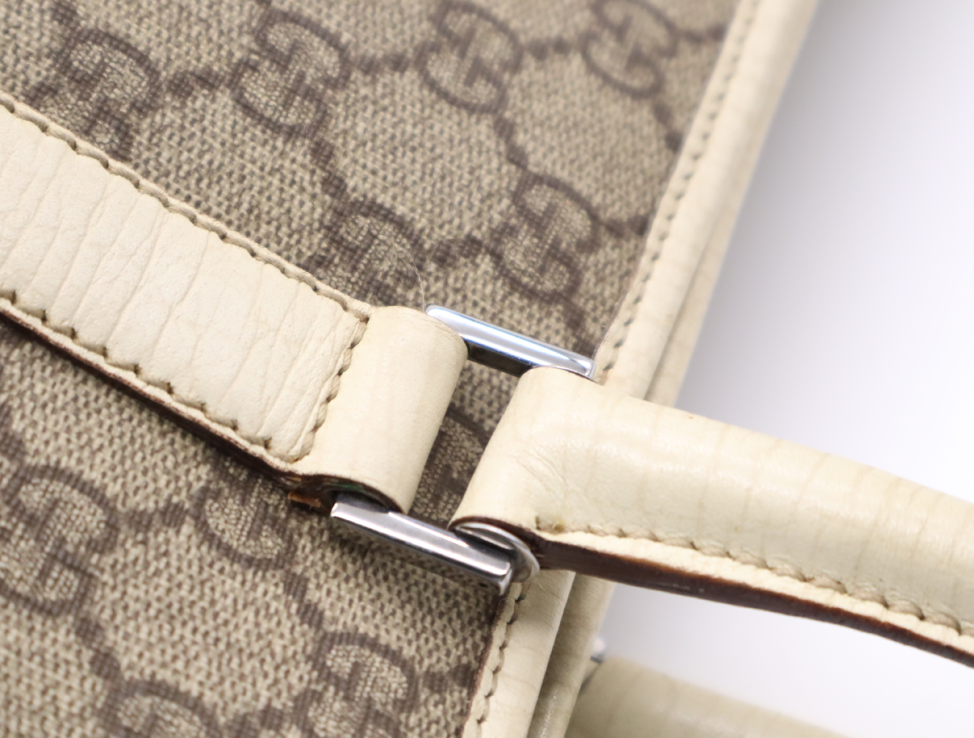 114595GG Supreme Tote Bag, Beige/Ivory Handbag — view 9