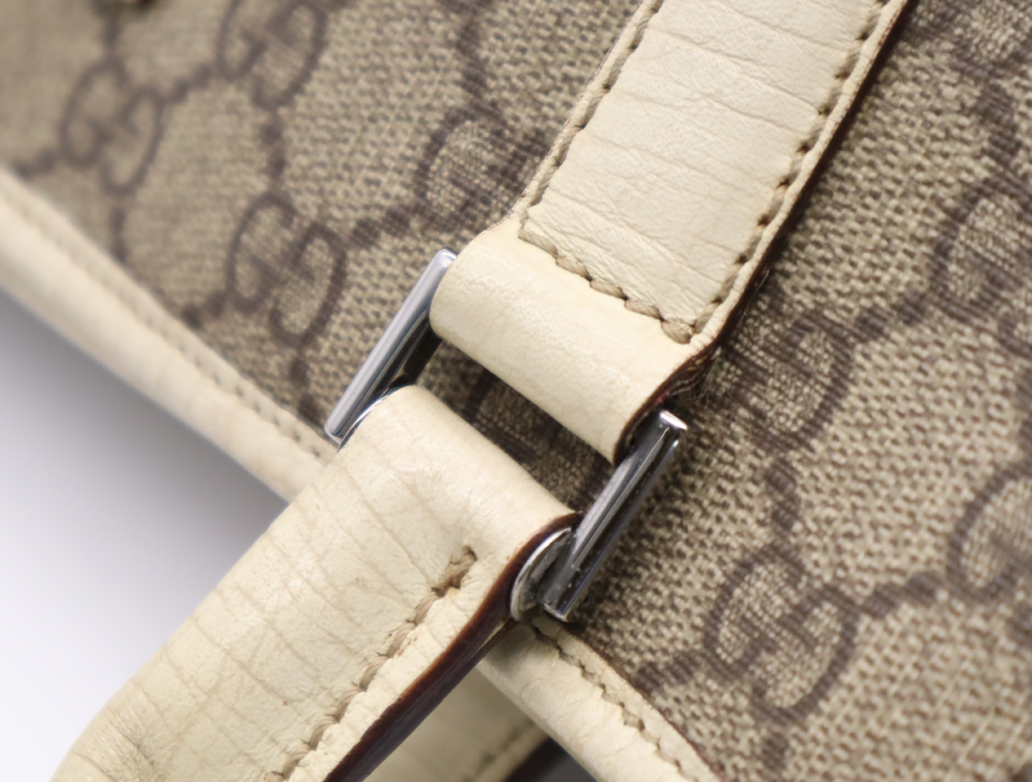 114595GG Supreme Tote Bag, Beige/Ivory Handbag — view 10
