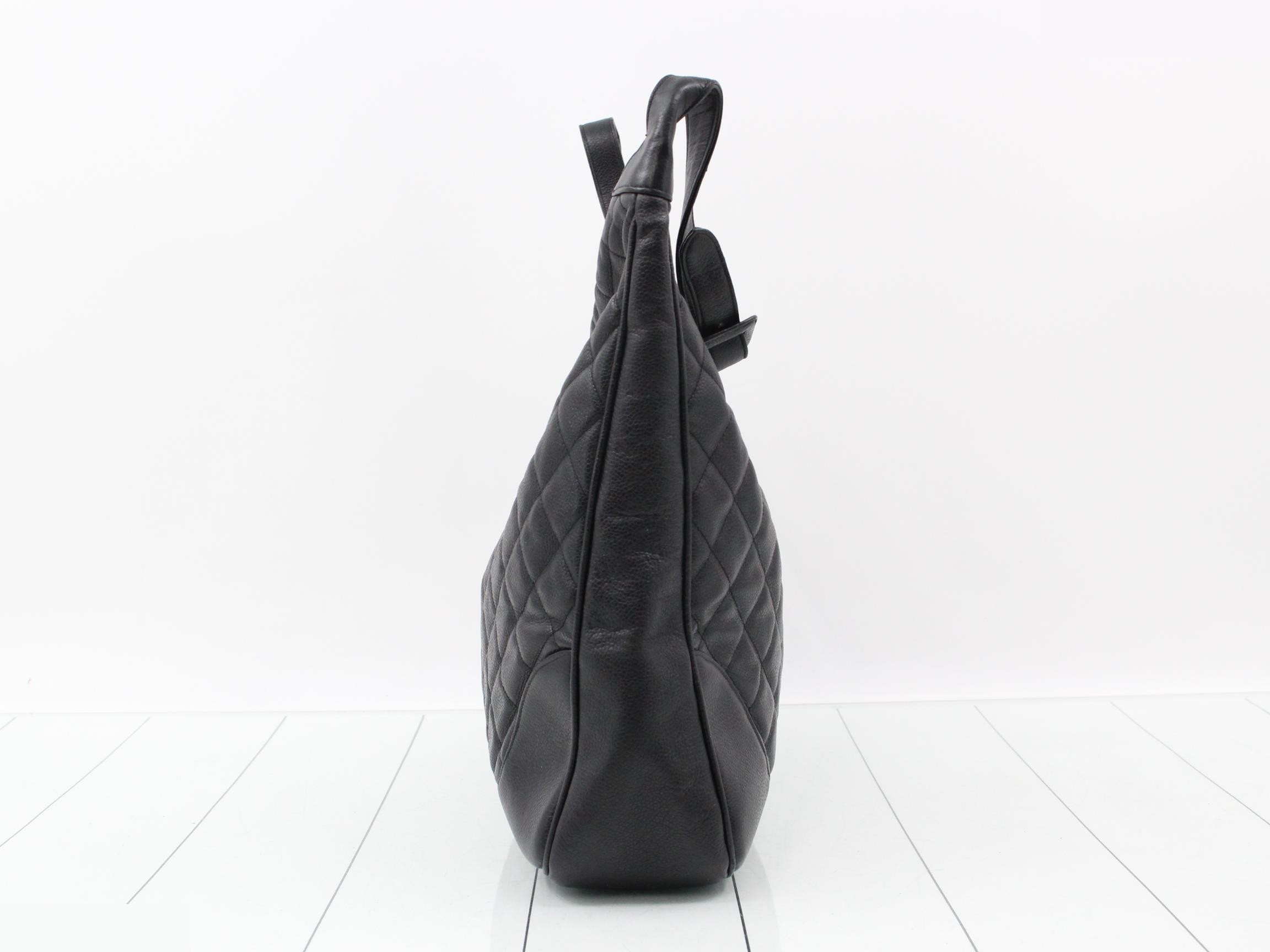 Caviar Skin Matelassé One-Shoulder Bag with Coco Charm — view 4