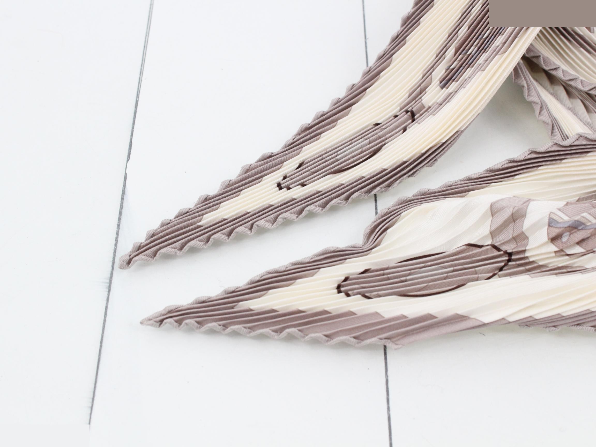 Hermès Pleated Silk Scarf, SEQUENCES — view 3