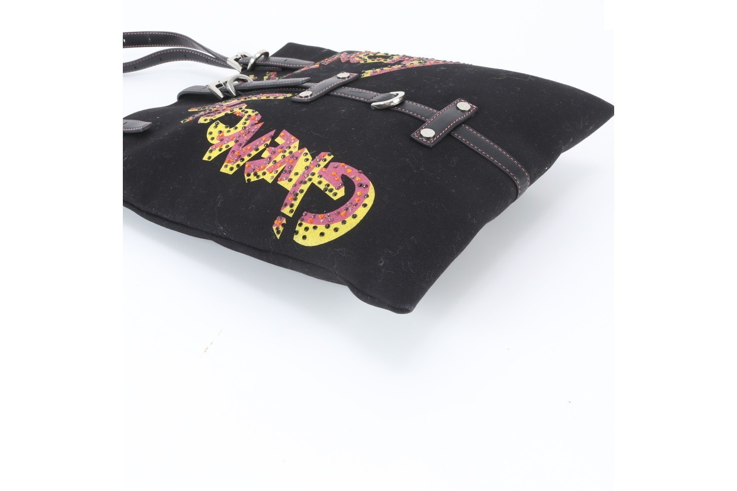 Rhinestone Leather Tote Bag — view 4