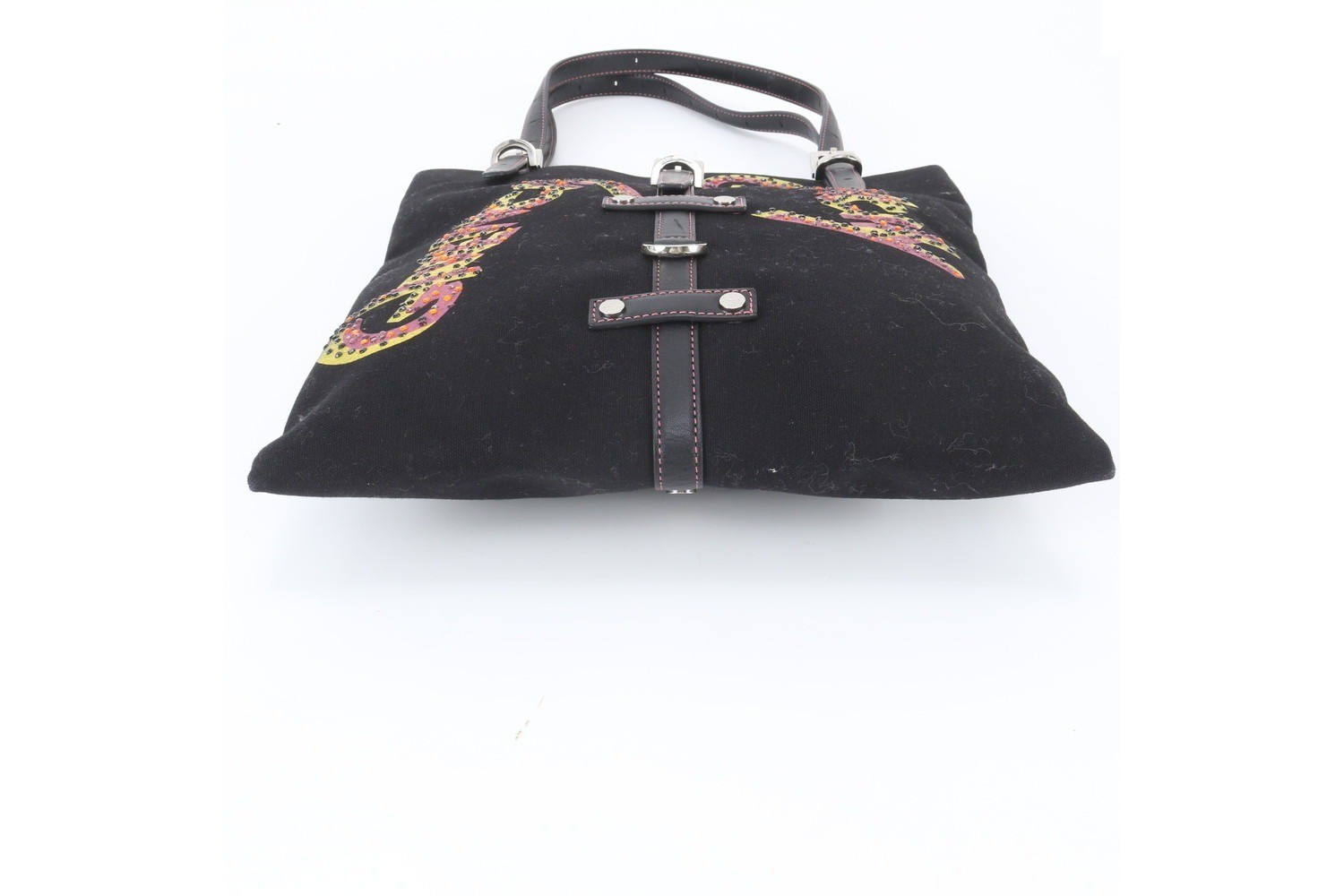 Rhinestone Leather Tote Bag — view 6