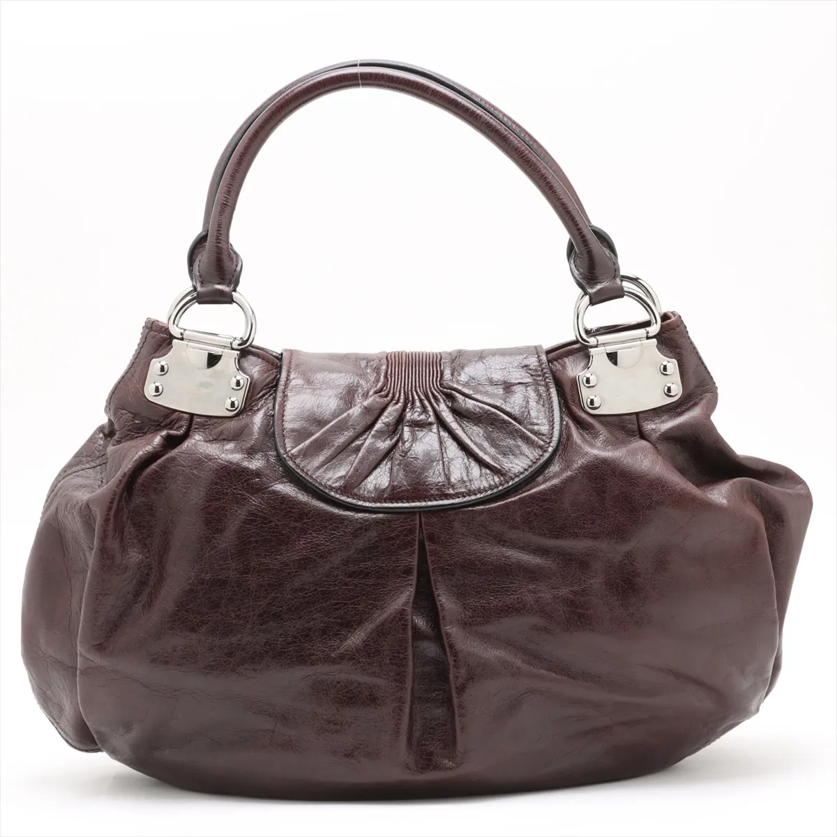 Leather Shoulder Bag Brown RR1444 — view 2