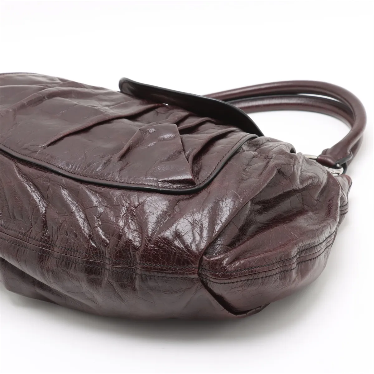 Leather Shoulder Bag Brown RR1444 — view 3