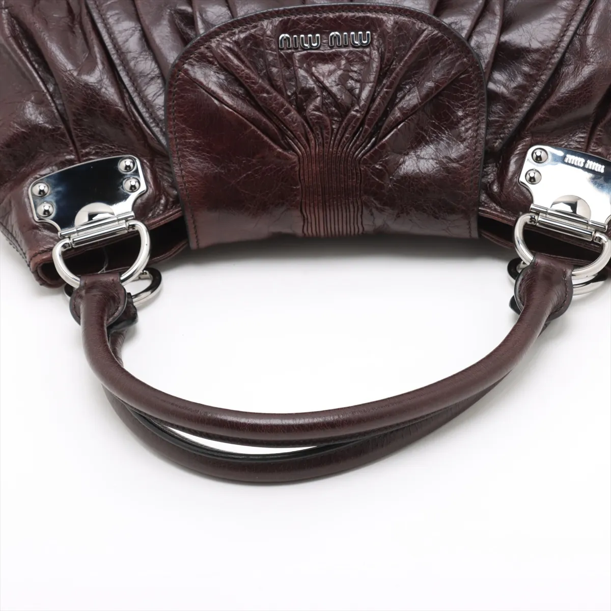 Leather Shoulder Bag Brown RR1444 — view 5