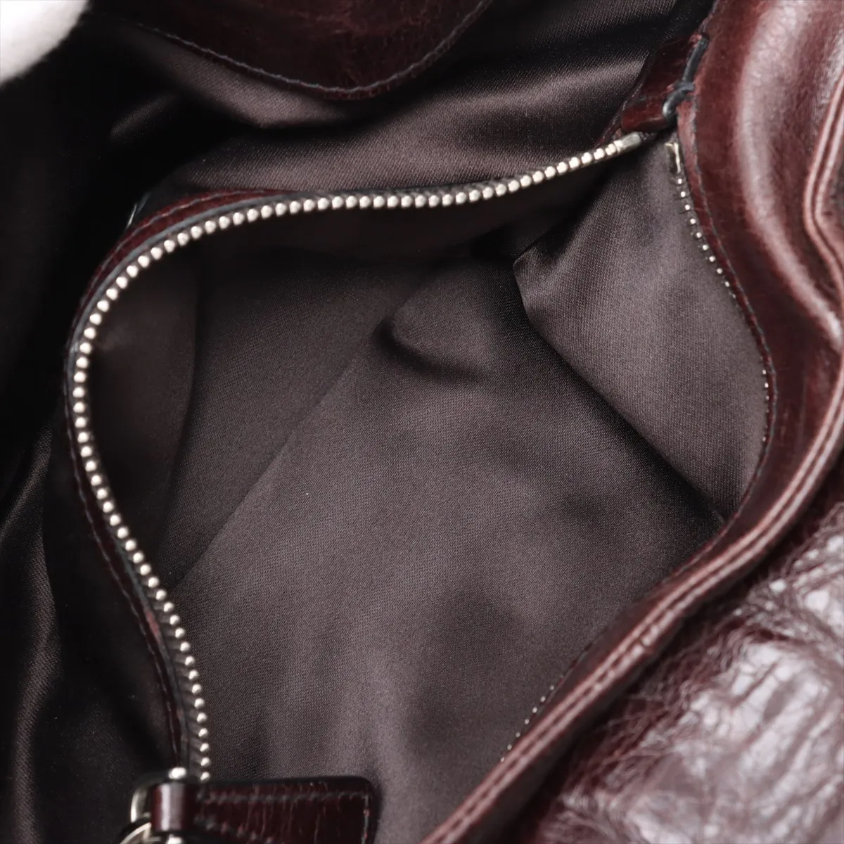 Leather Shoulder Bag Brown RR1444 — view 8