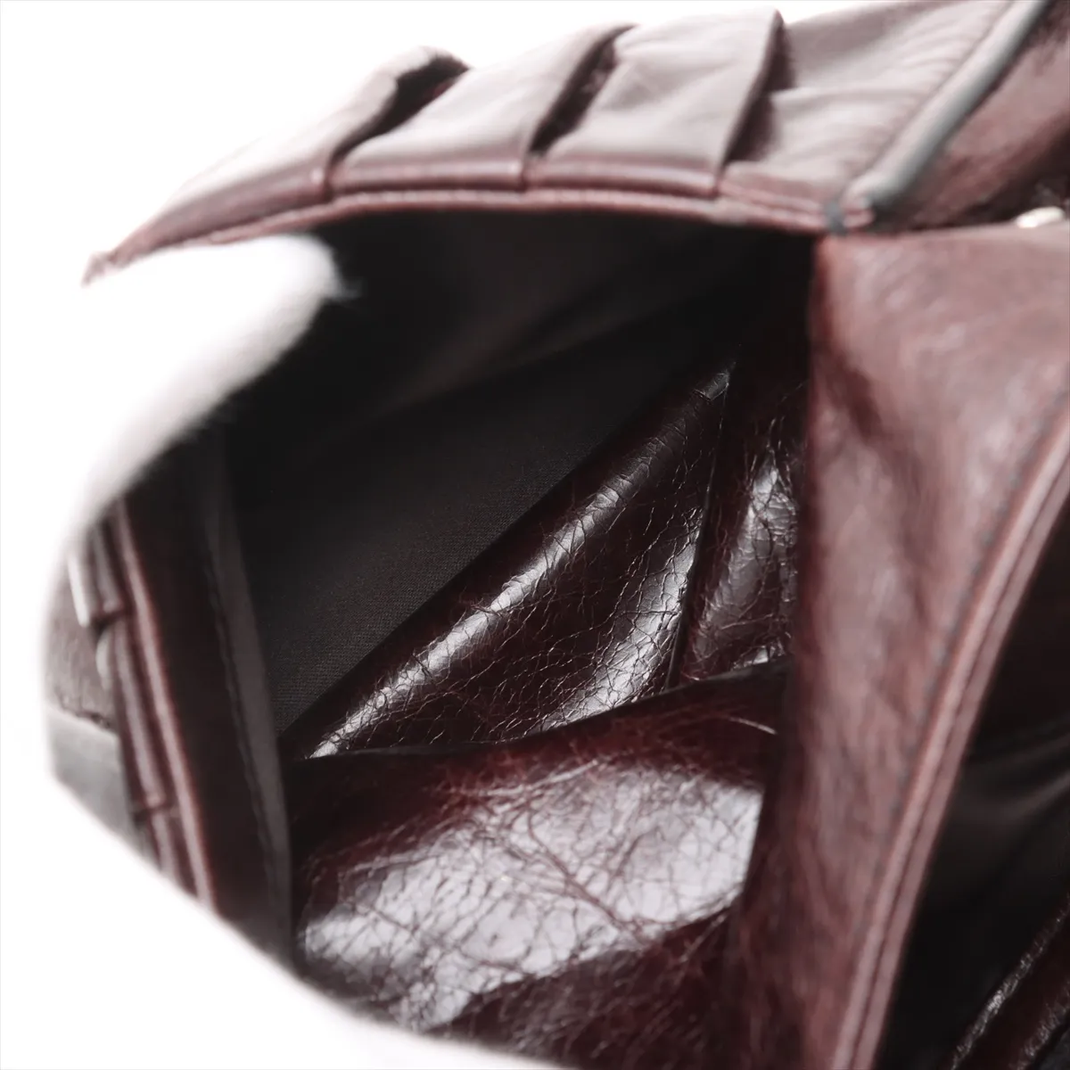 Leather Shoulder Bag Brown RR1444 — view 9