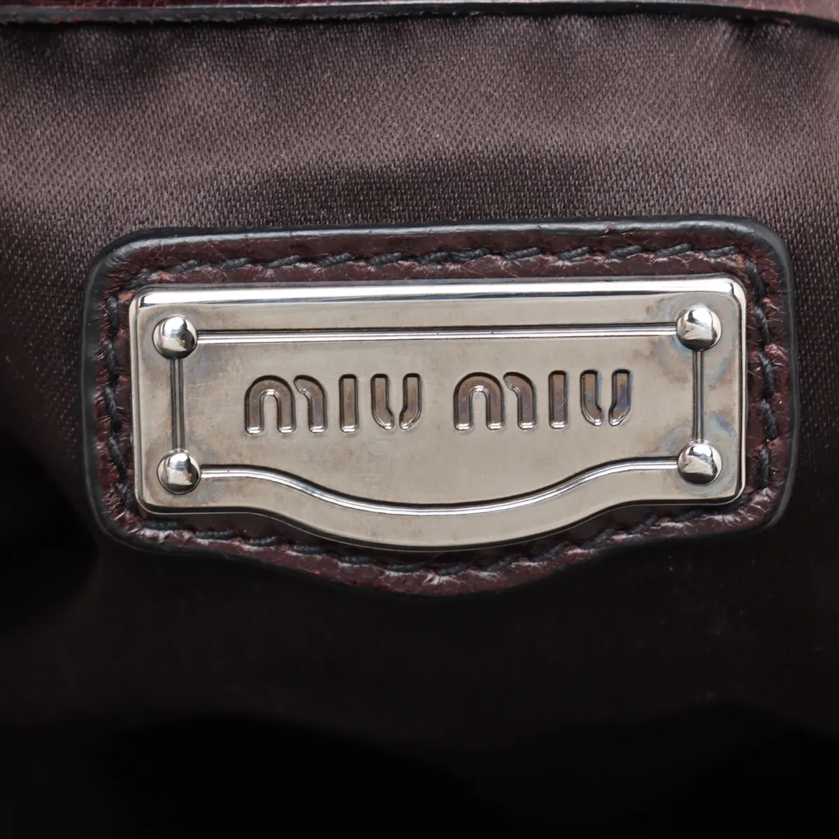 Leather Shoulder Bag Brown RR1444 — view 10