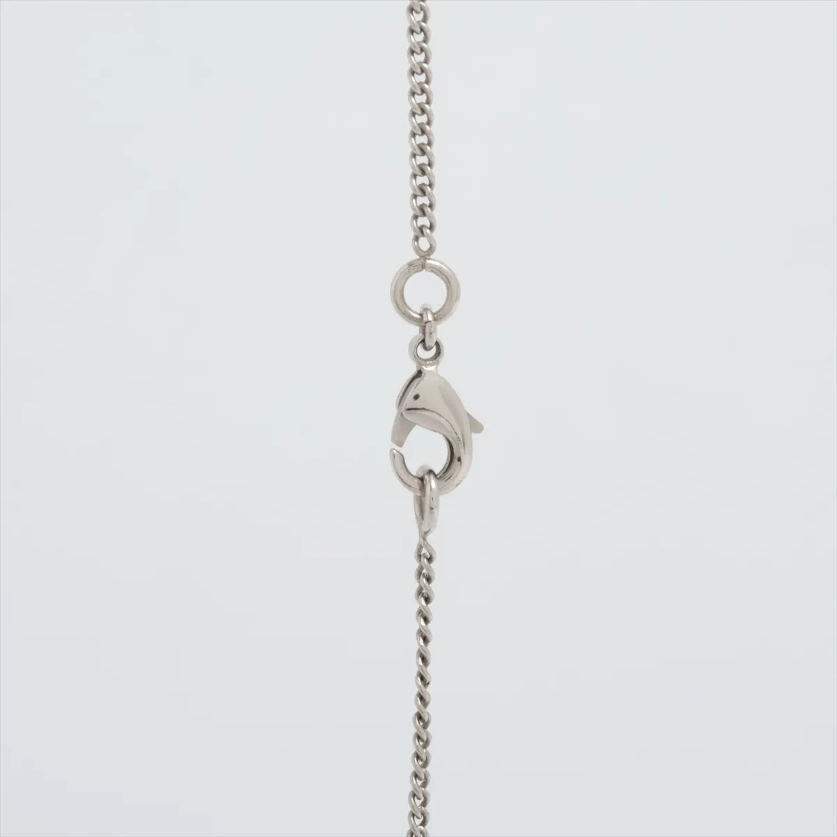 Coco Mark Ribbon B14C Necklace Metal x Rhinestone Silver — view 3