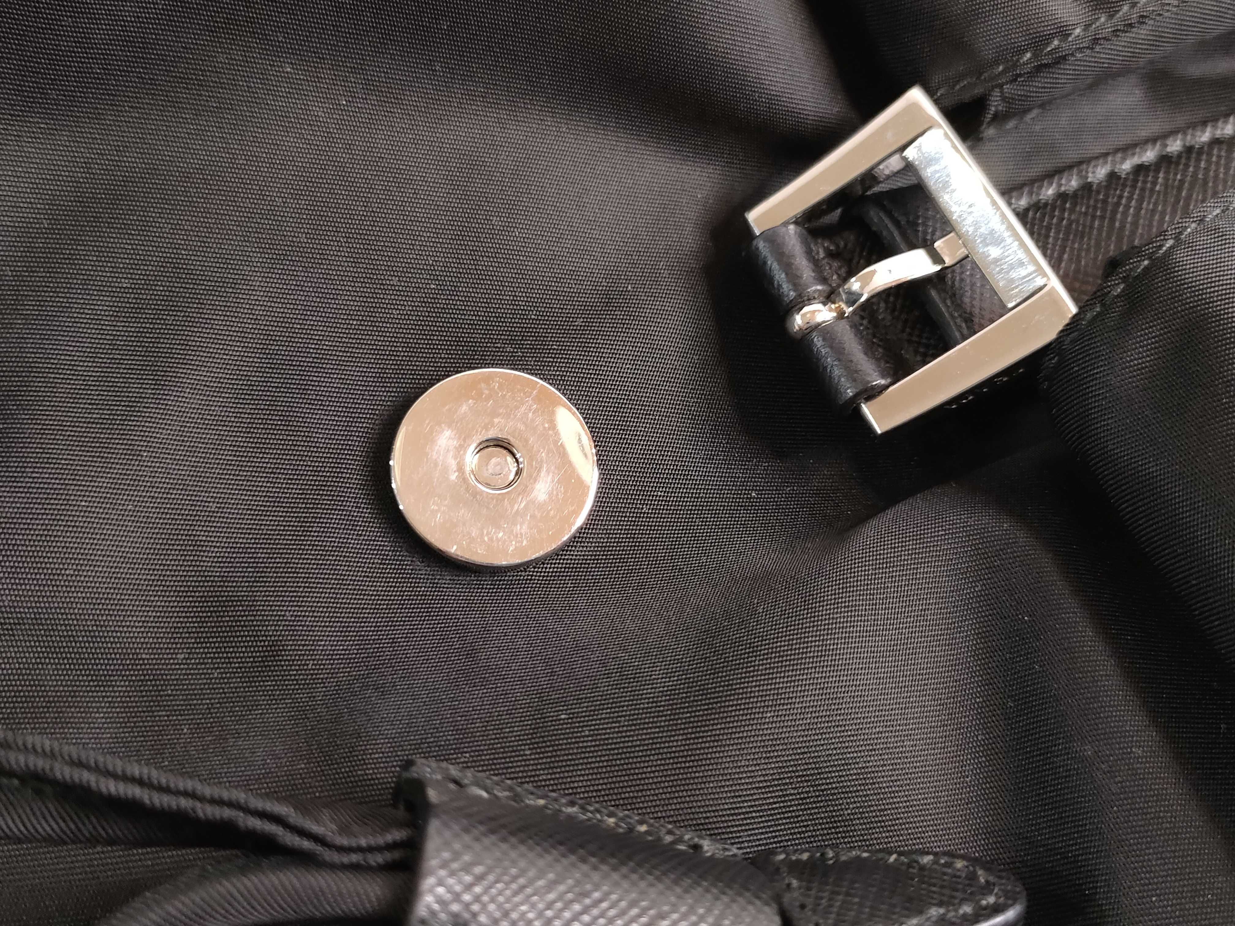 nylon backpack, current model, Saffiano leather, triangular logo, nylon rucksack. — view 13