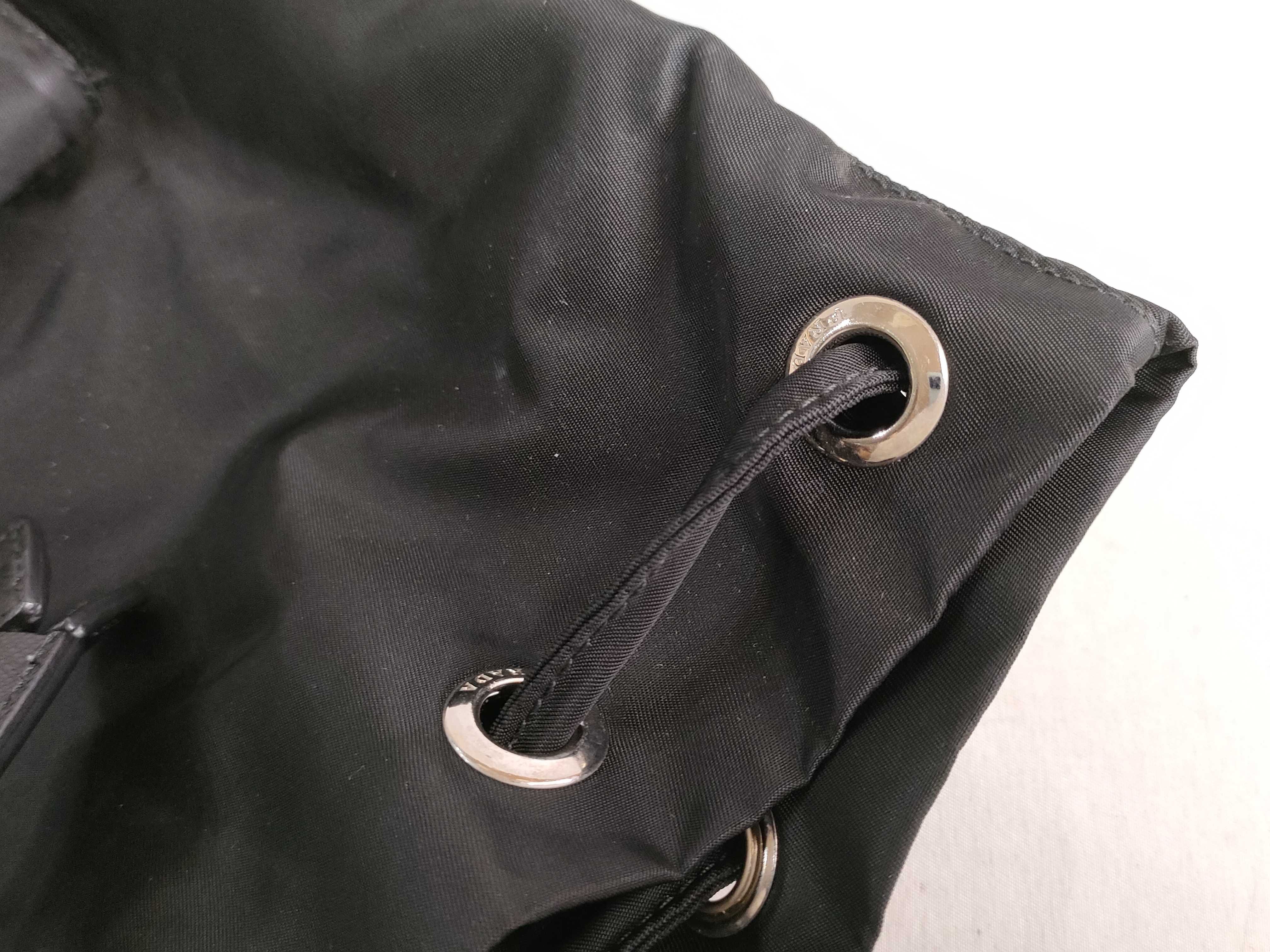 nylon backpack, current model, Saffiano leather, triangular logo, nylon rucksack. — view 14