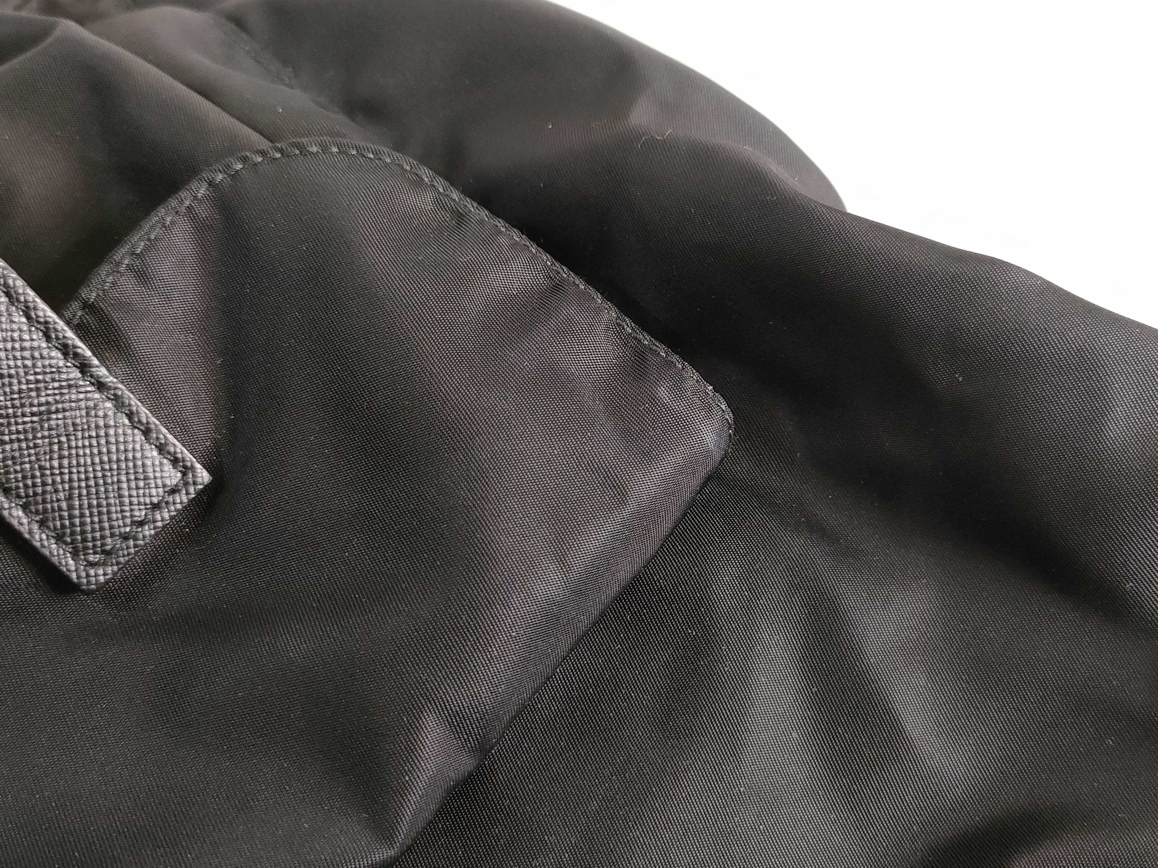 nylon backpack, current model, Saffiano leather, triangular logo, nylon rucksack. — view 15