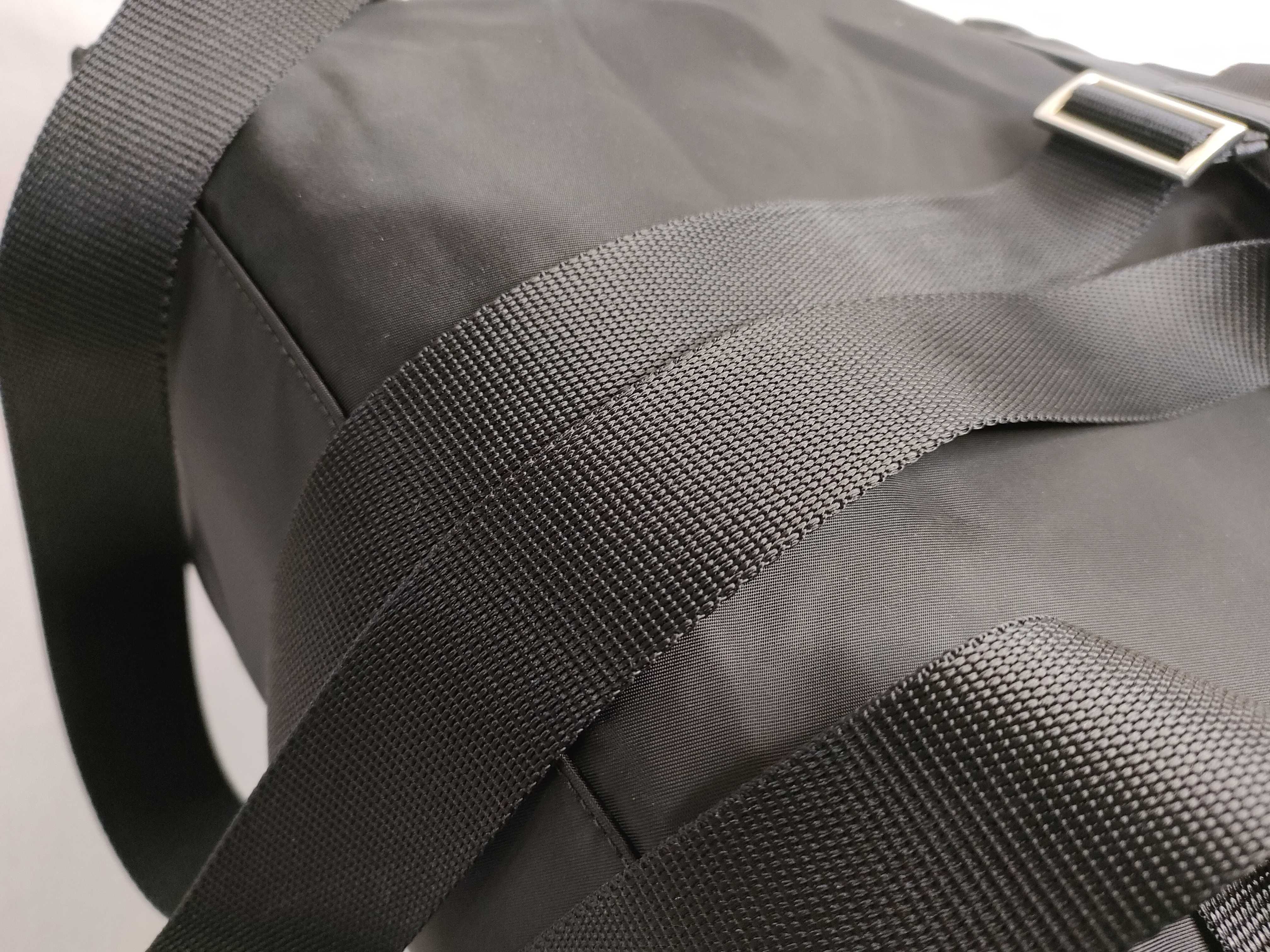 nylon backpack, current model, Saffiano leather, triangular logo, nylon rucksack. — view 4
