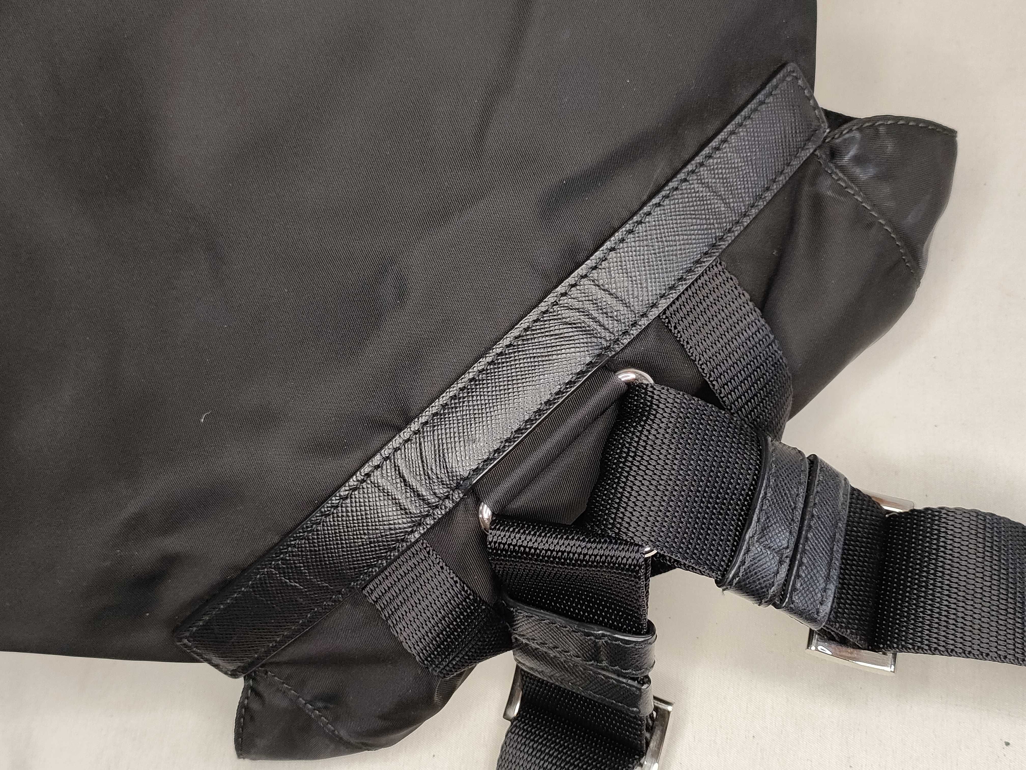 nylon backpack, current model, Saffiano leather, triangular logo, nylon rucksack. — view 5