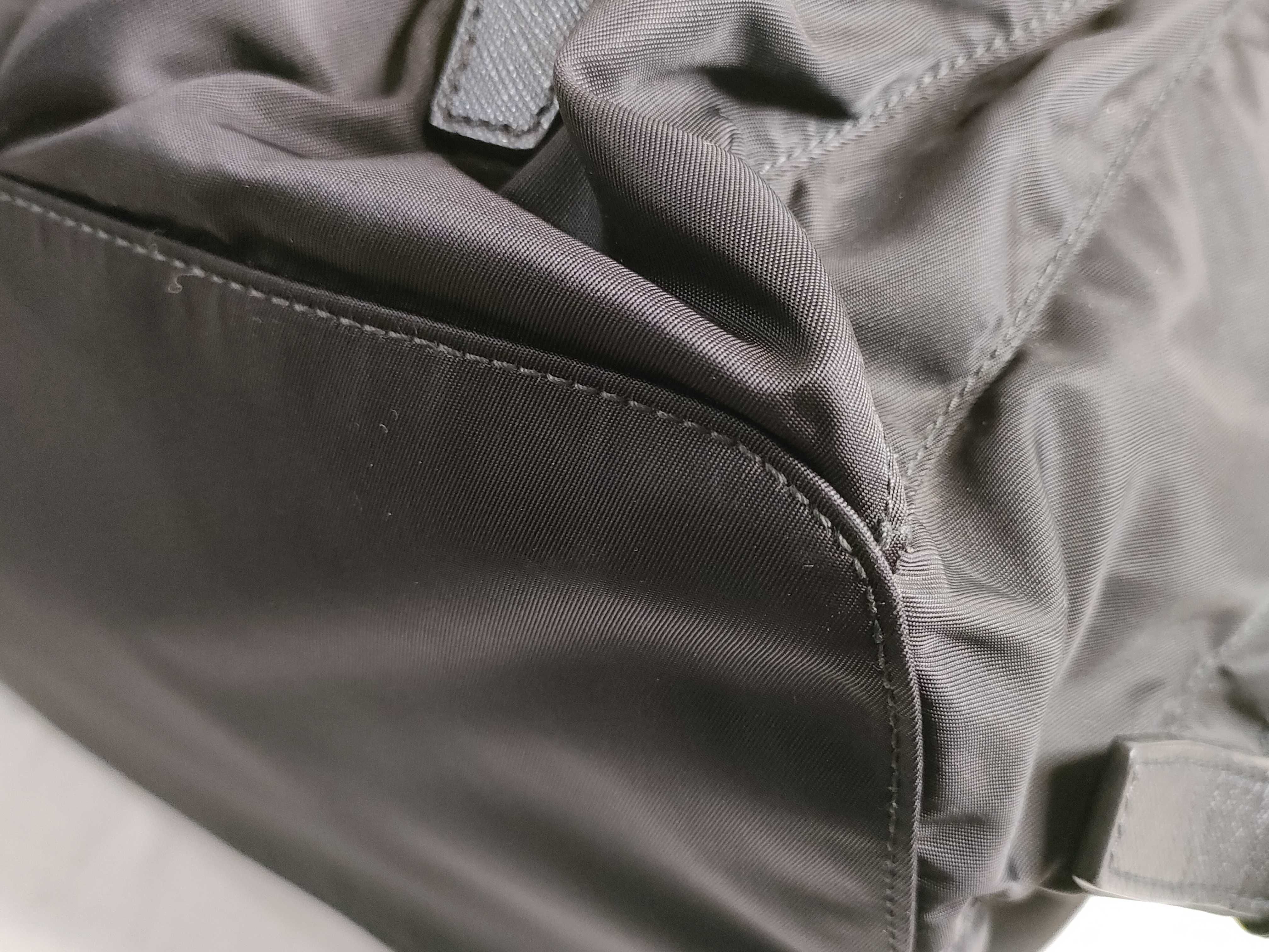 nylon backpack, current model, Saffiano leather, triangular logo, nylon rucksack. — view 6