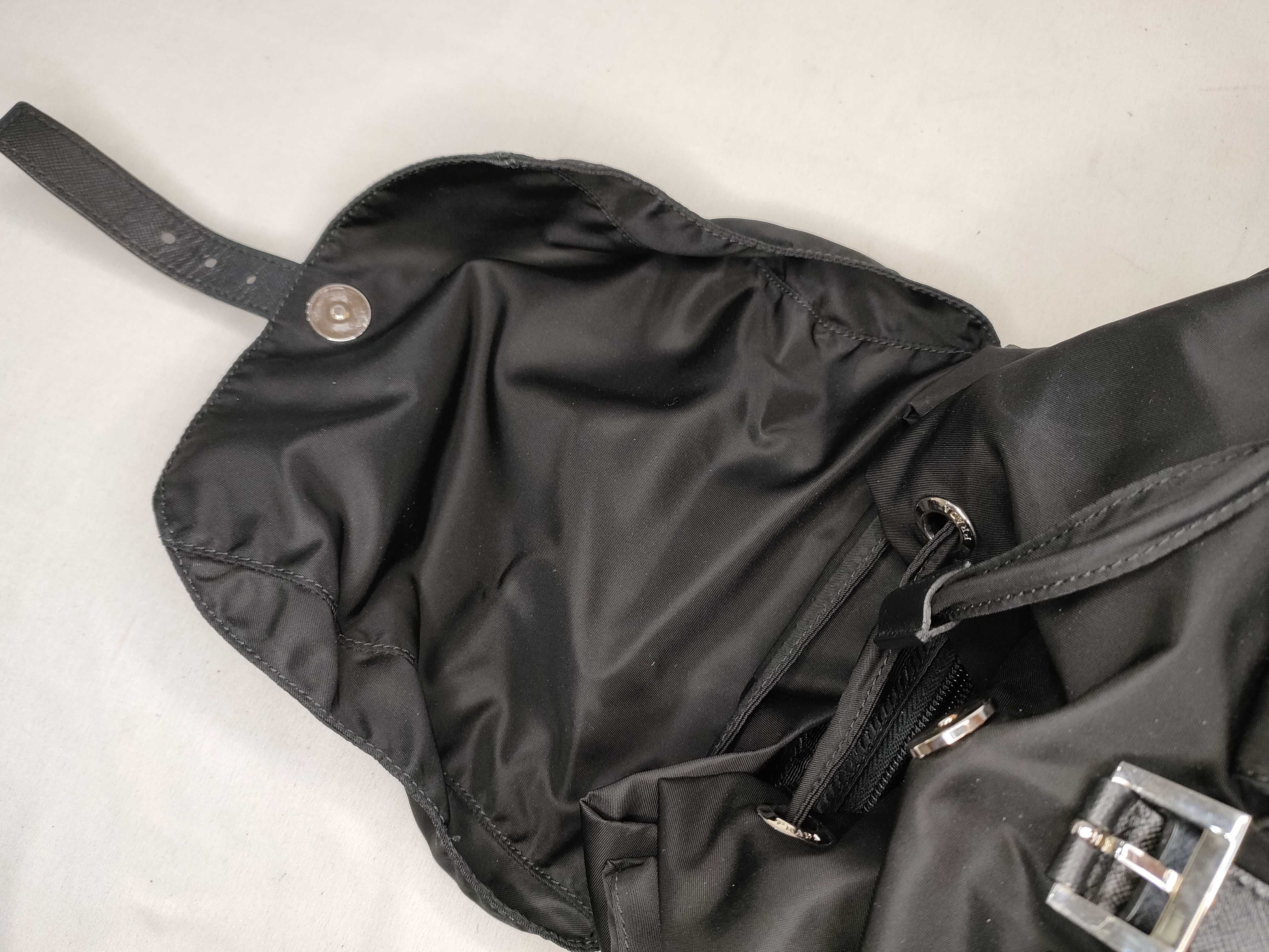 nylon backpack, current model, Saffiano leather, triangular logo, nylon rucksack. — view 8