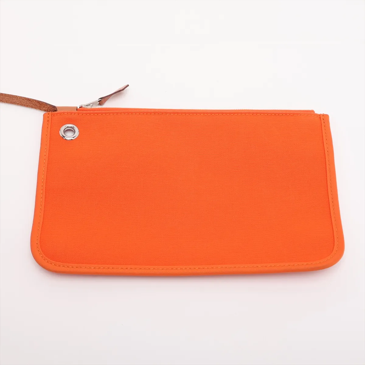Herbag Zip PM Toile Officier x Vache Hunter Orange x Brown Silver Hardware T: 2015 — view 12