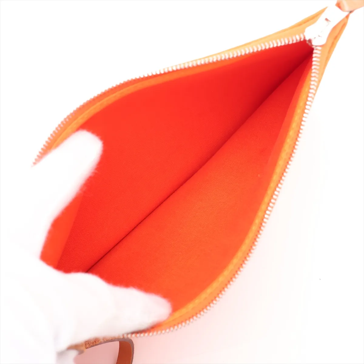 Herbag Zip PM Toile Officier x Vache Hunter Orange x Brown Silver Hardware T: 2015 — view 10