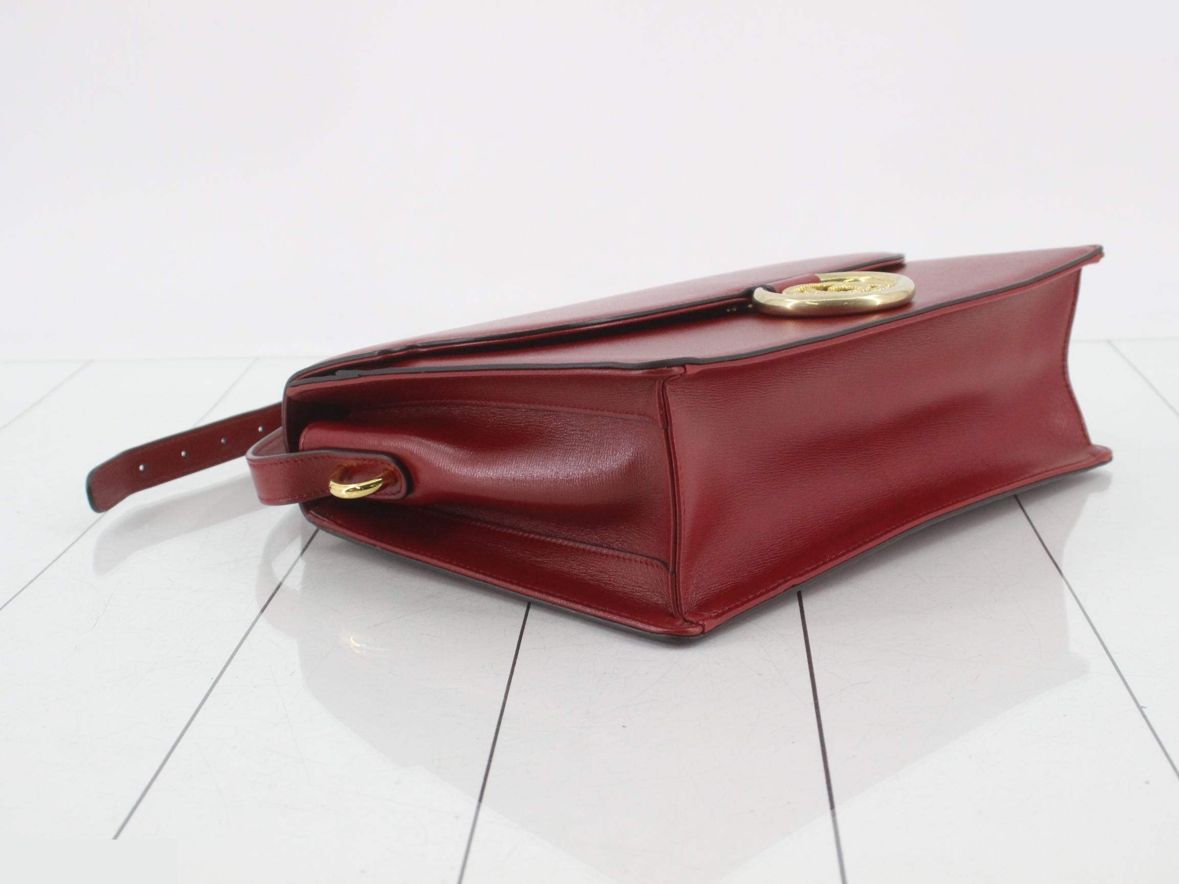GG Marmont Leather Shoulder Bag, Red — view 5