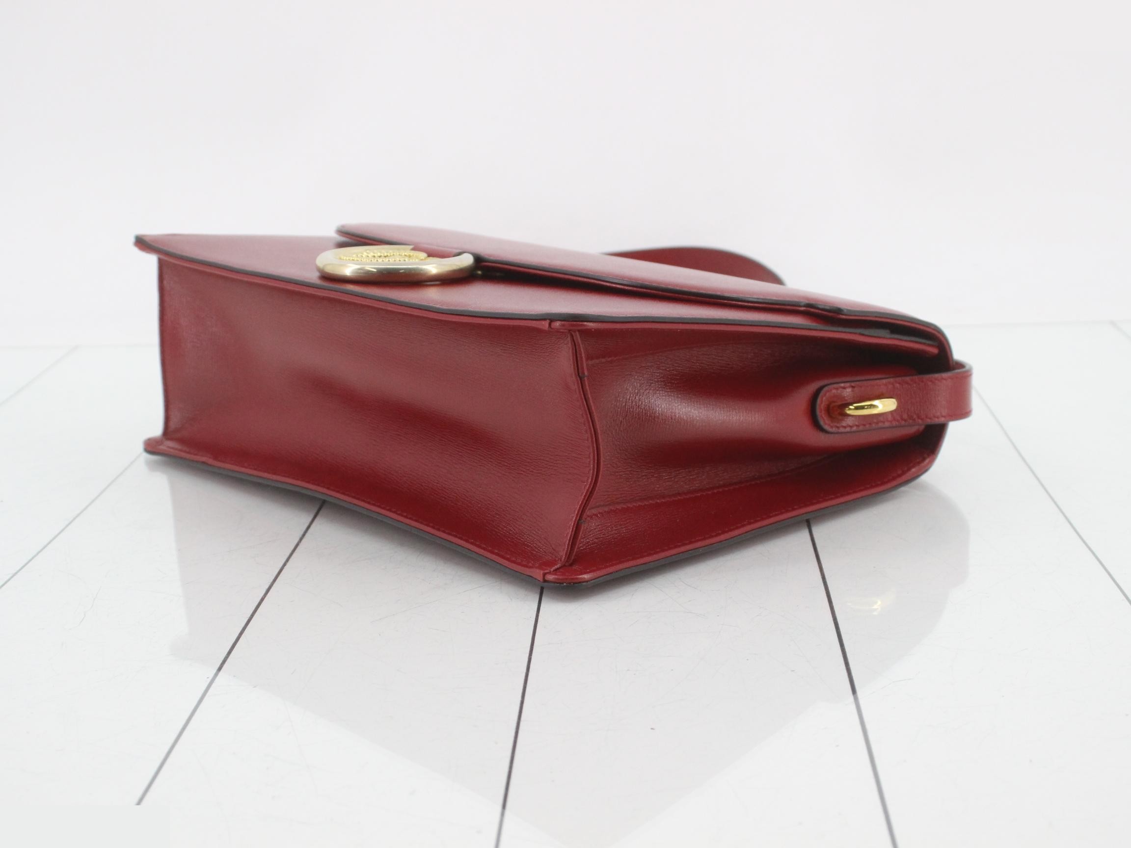 GG Marmont Leather Shoulder Bag, Red — view 6