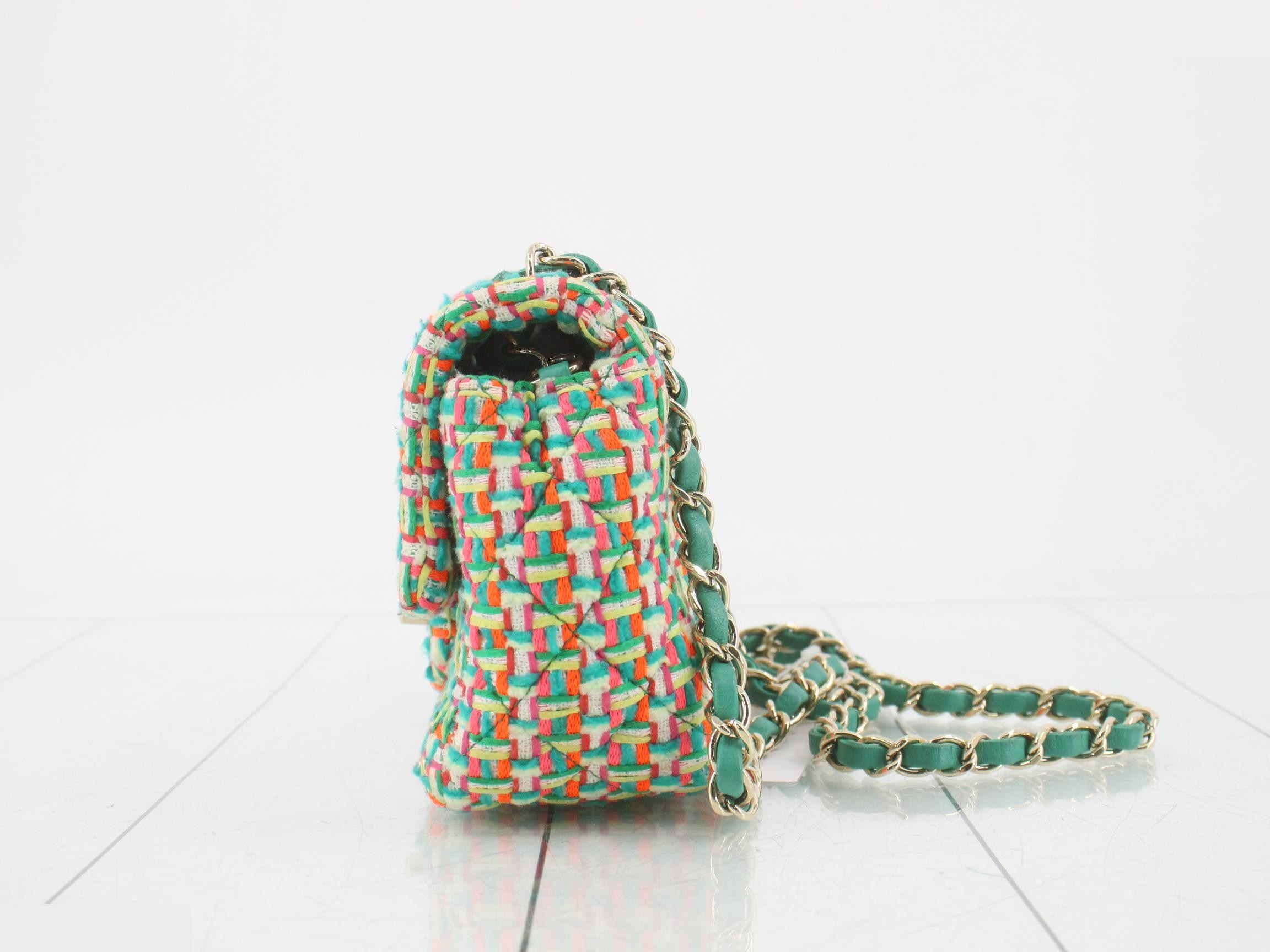 Tweed Mini Matelassé Shoulder Bag — view 3
