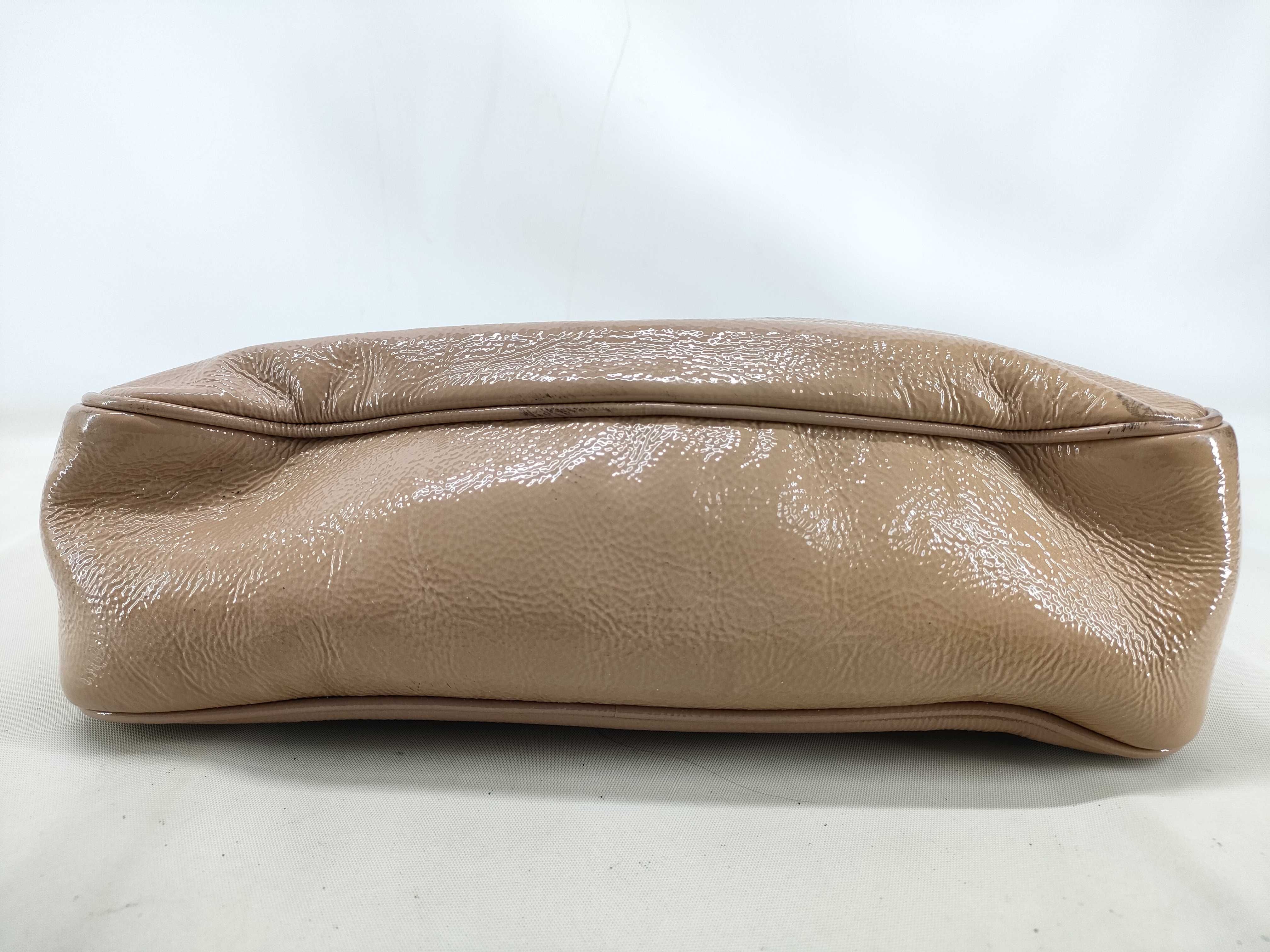 Interlocking Patent Leather Chain Shoulder Bag — view 3