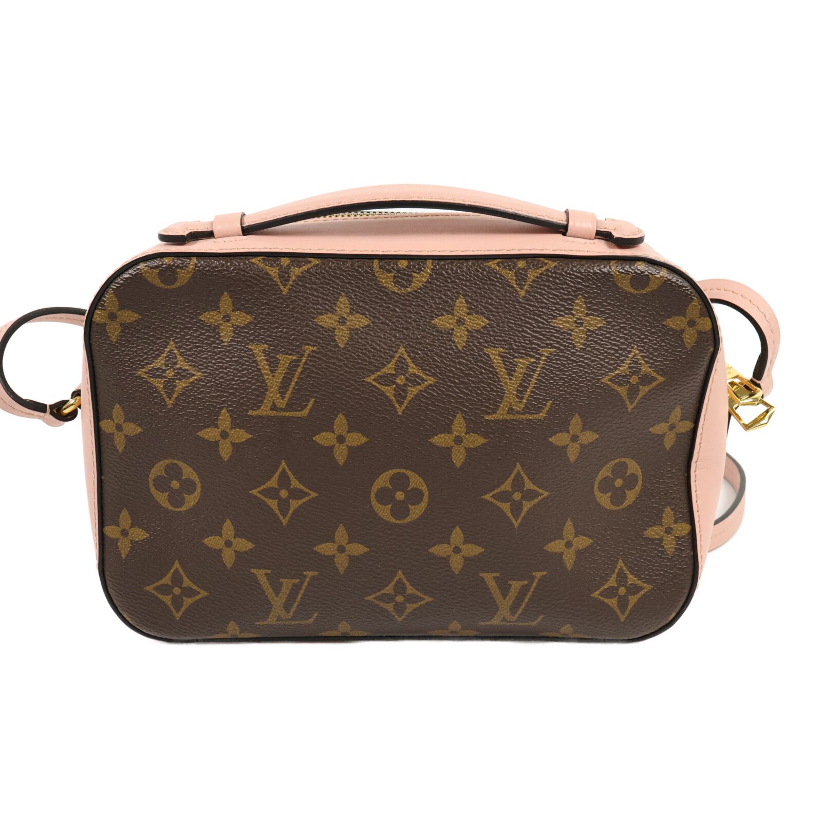 Monogram Saintonge Hand-ground Shoulder Bag Brown Pink 2way Shoulder Bag M 44442 — view 2