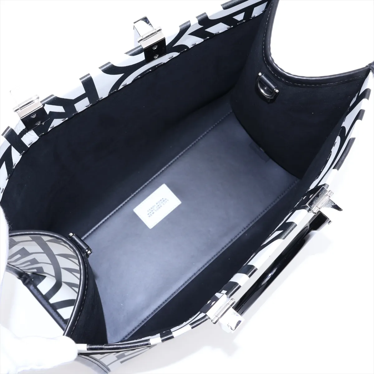x Marc Jacobs Sunshine 8BH386 Leather 2-Way Handbag White x Black — view 8