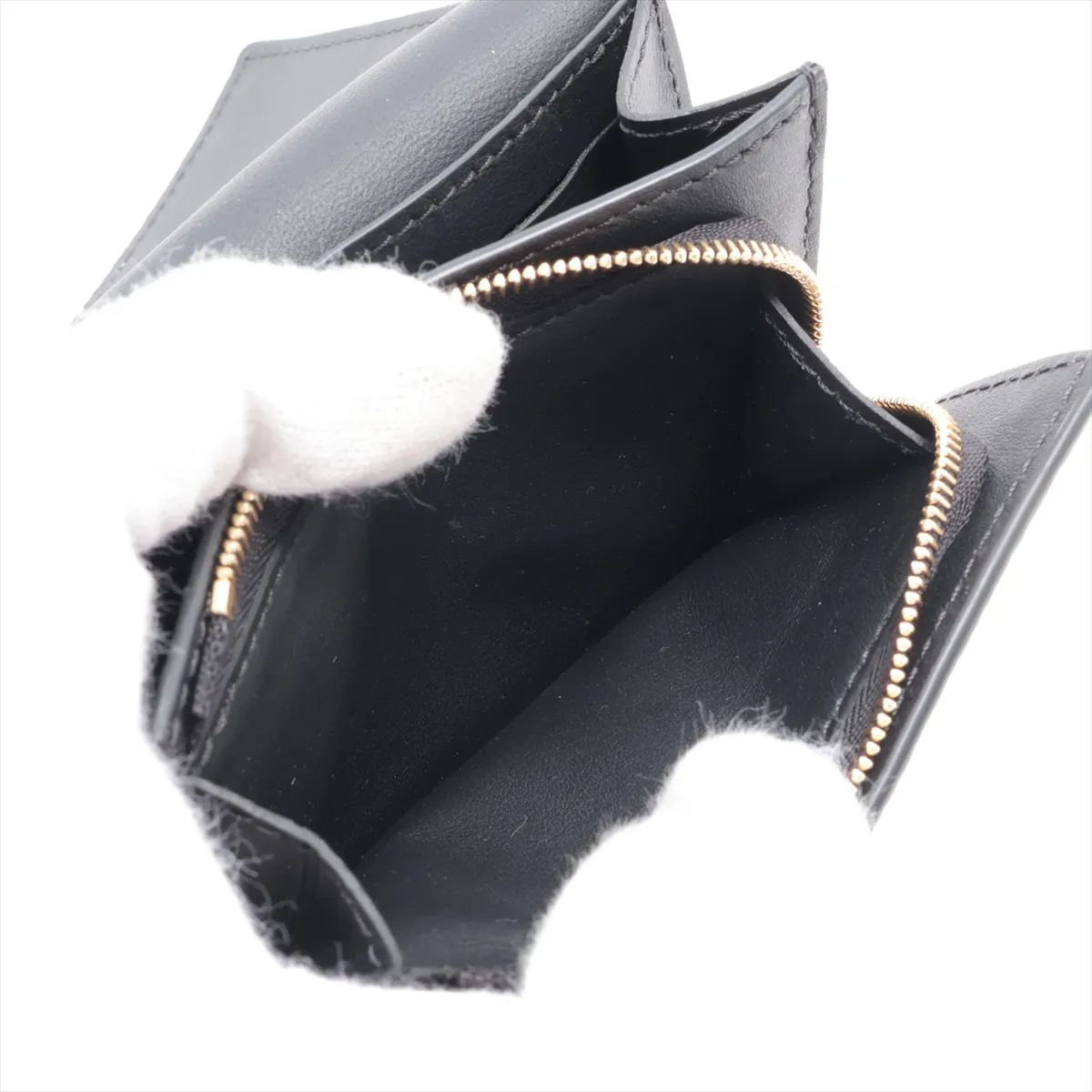 Taurillon Portefeuille Capucines Tiny M12149 Black Compact Wallet (RFID detected) — view 5
