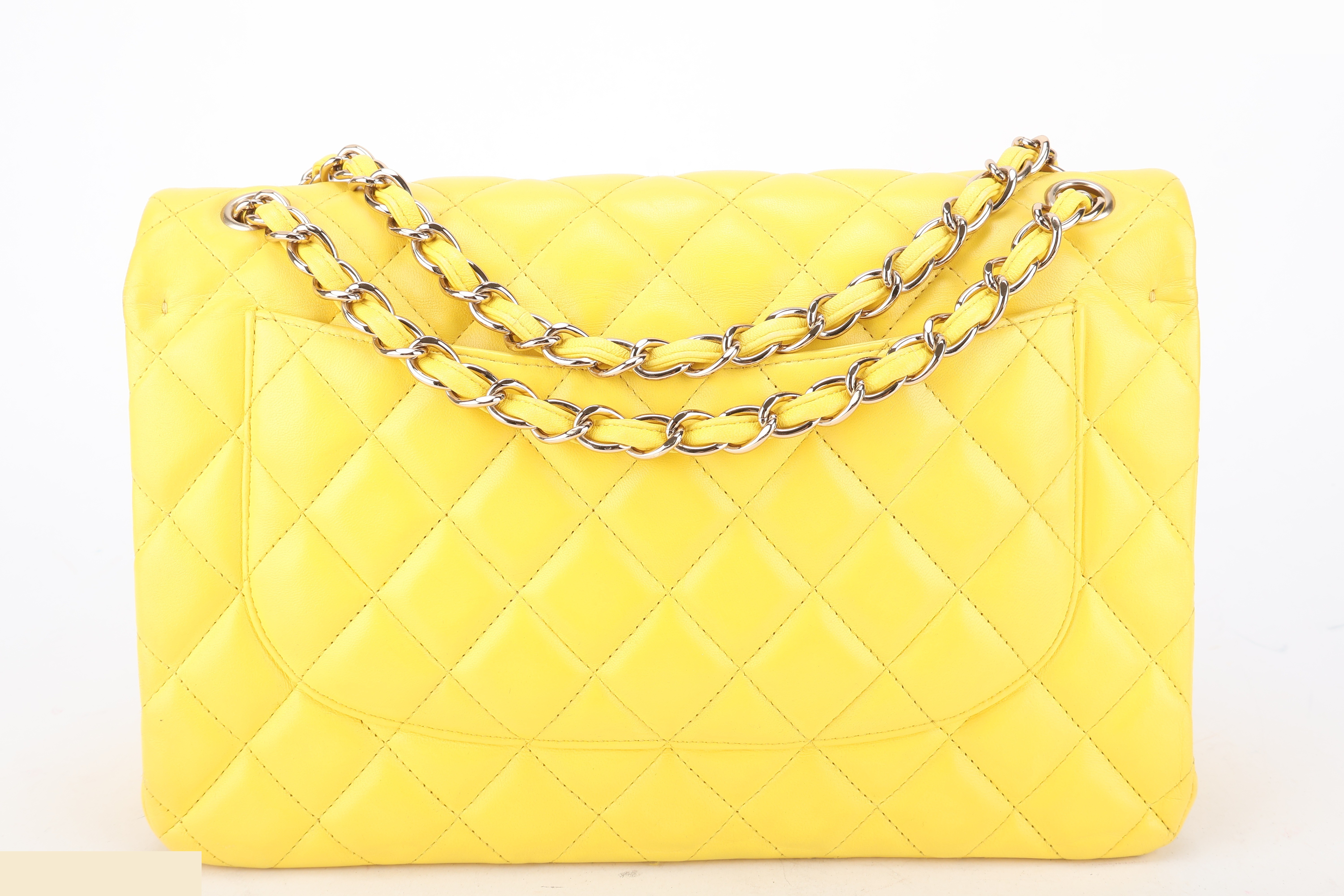 CLASSIC FLAP JUMBO YELLOW GHW — view 2