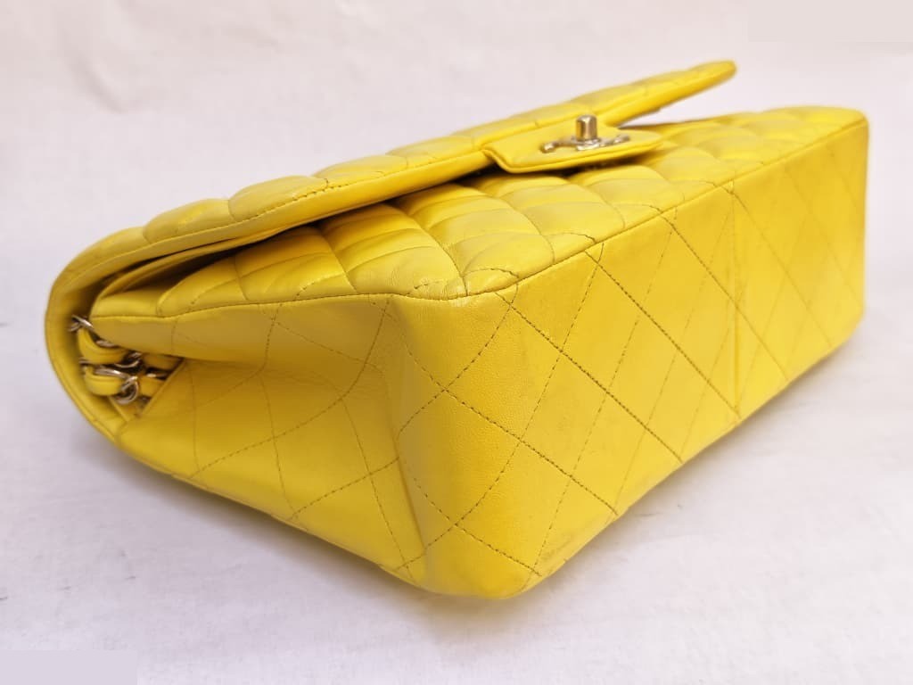 CLASSIC FLAP JUMBO YELLOW GHW — view 5
