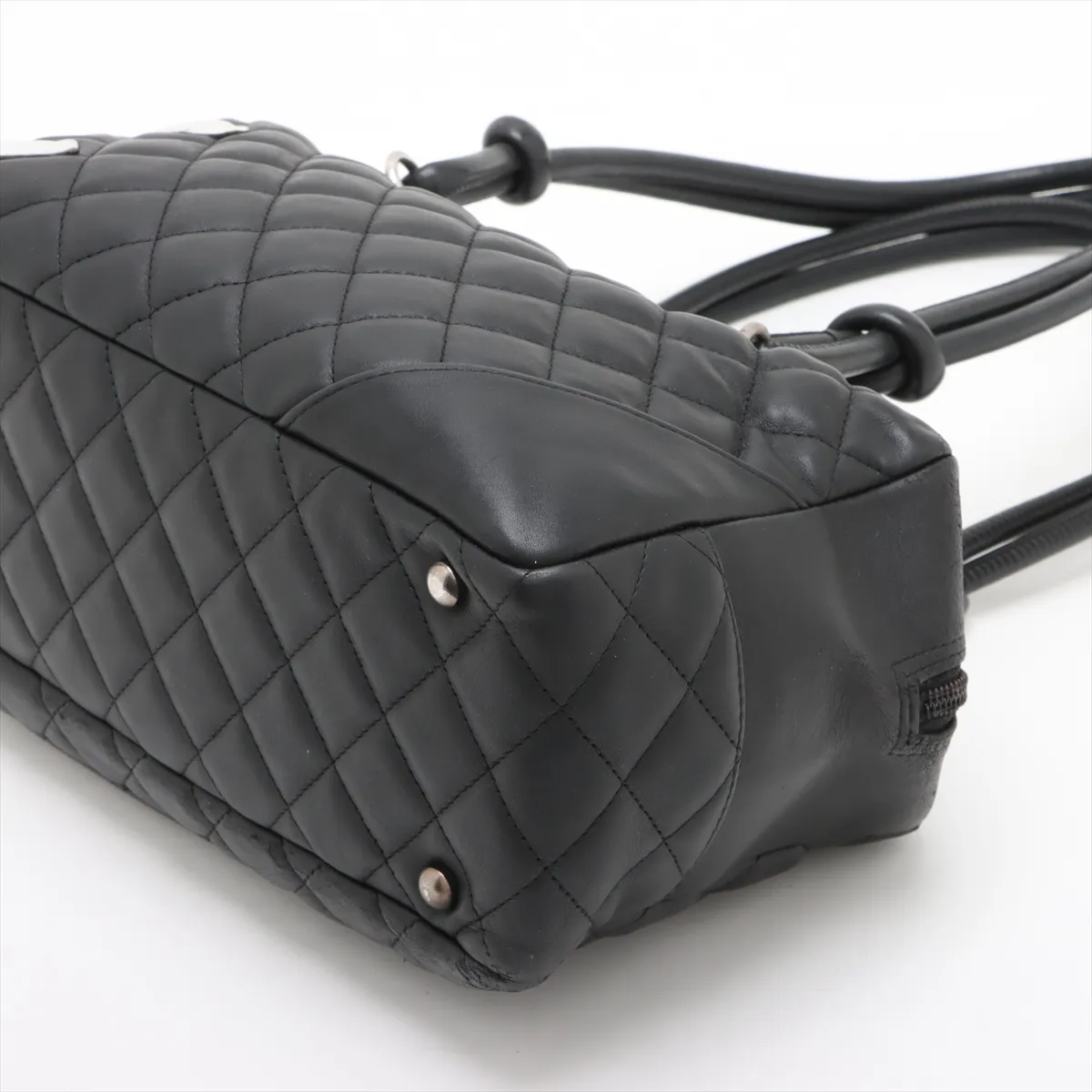 Cambon Line Lambskin Shoulder Bag Black Silver Hardware 9006999 No. 9 — view 3