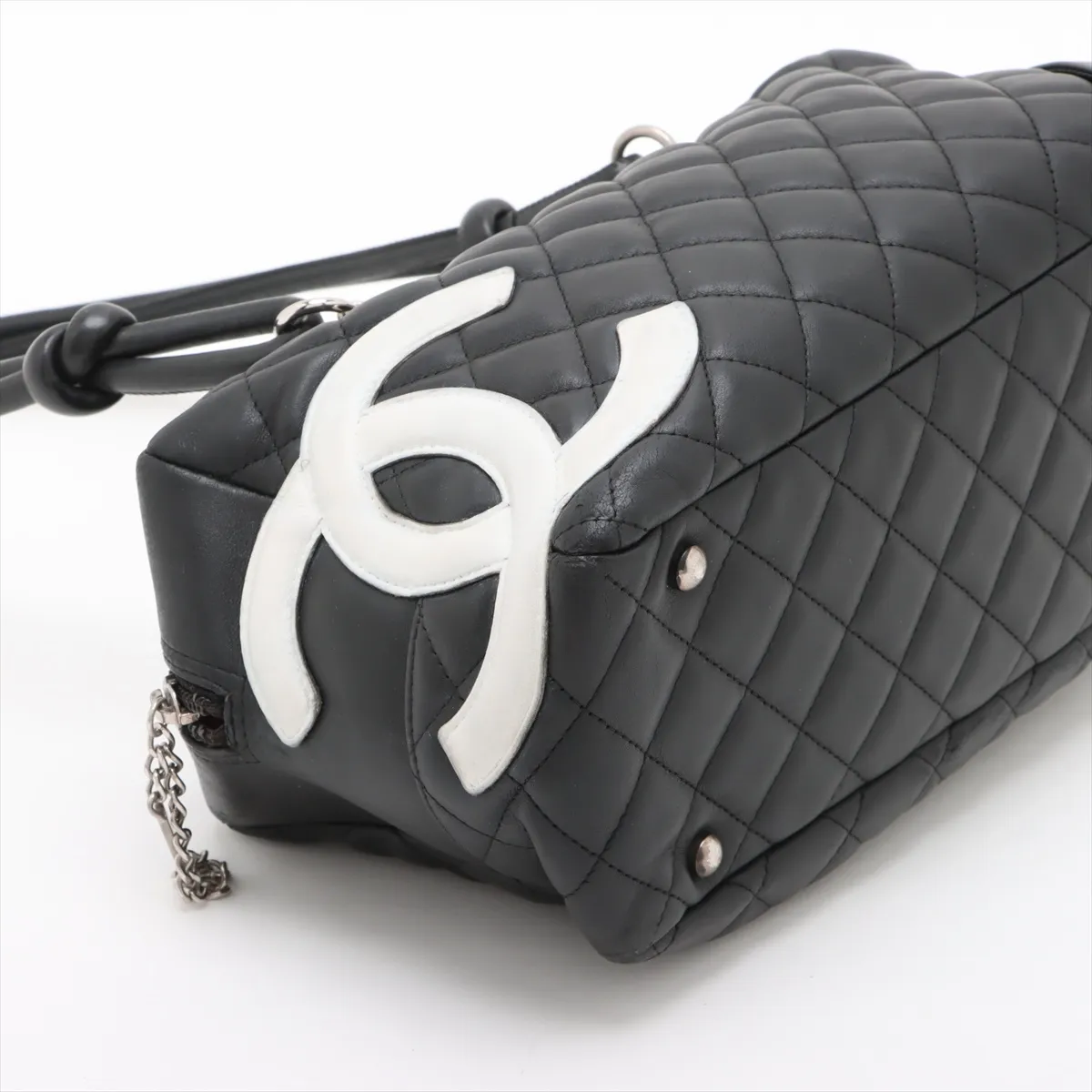 Cambon Line Lambskin Shoulder Bag Black Silver Hardware 9006999 No. 9 — view 4