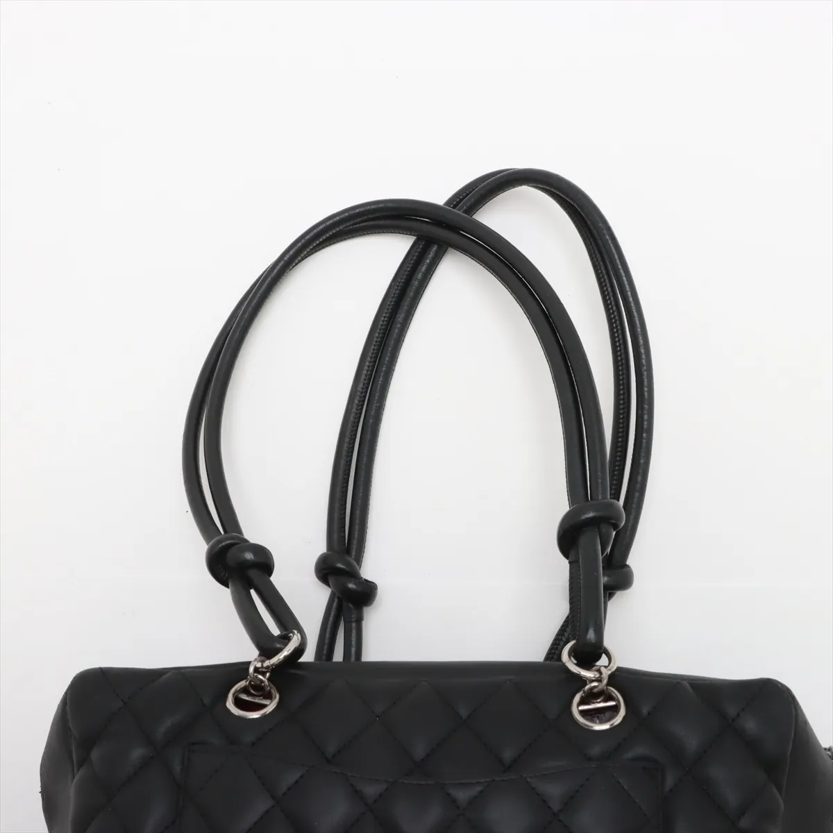 Cambon Line Lambskin Shoulder Bag Black Silver Hardware 9006999 No. 9 — view 6