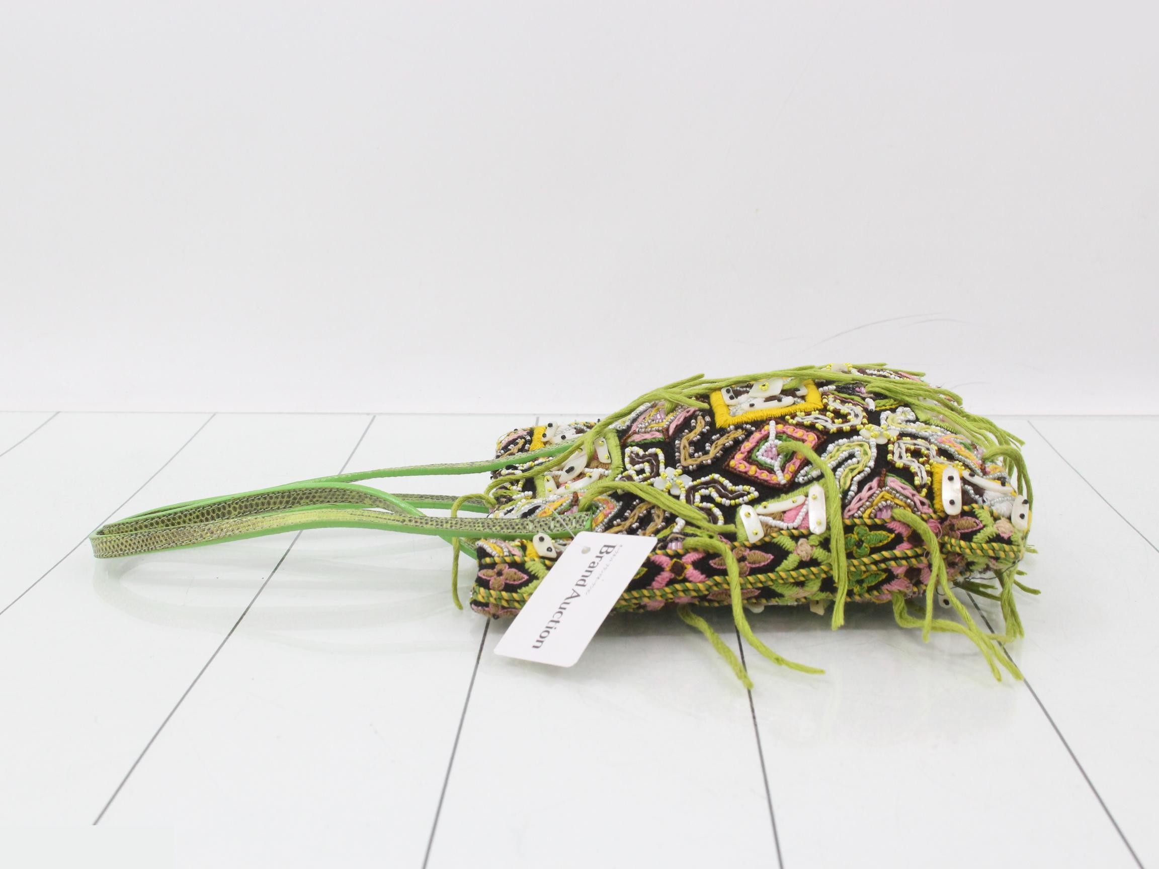 Beaded embroidered handbag, multicolor — view 4